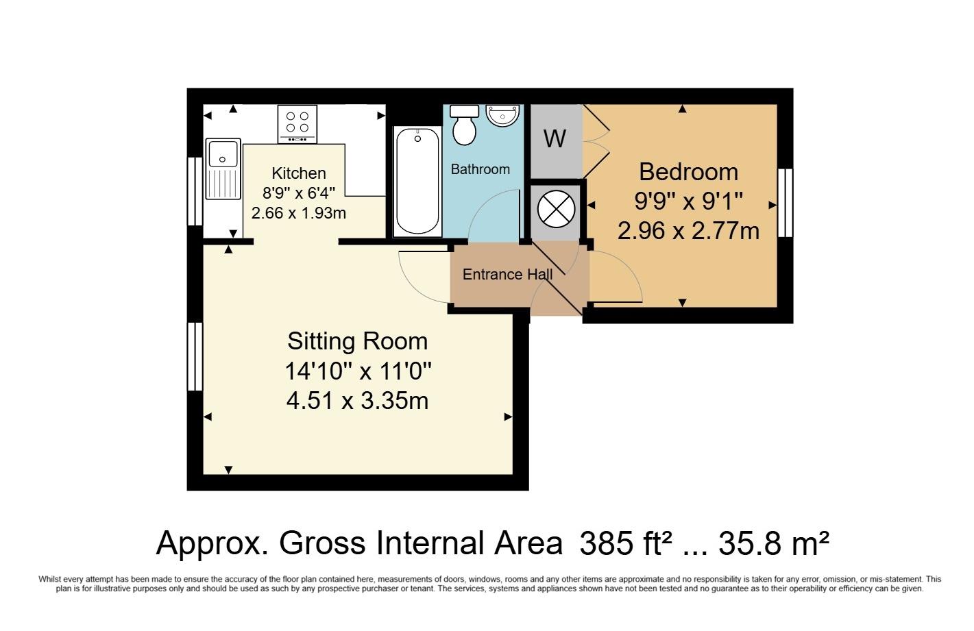 Flat 2, 8, Abbey Brewery Court, West Malling floorplan