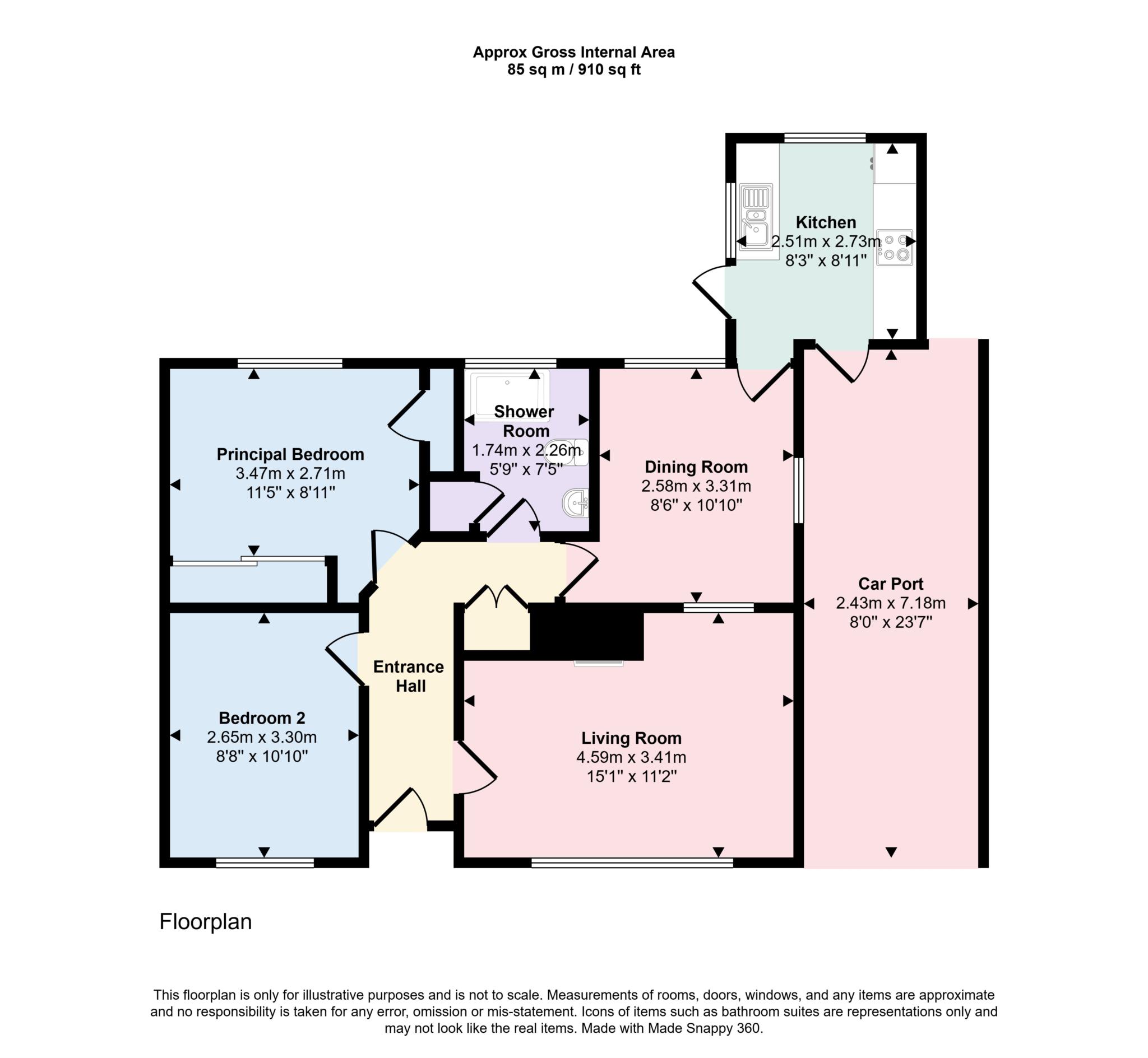 32, Willow Bank Road, Tewkesbury floorplan