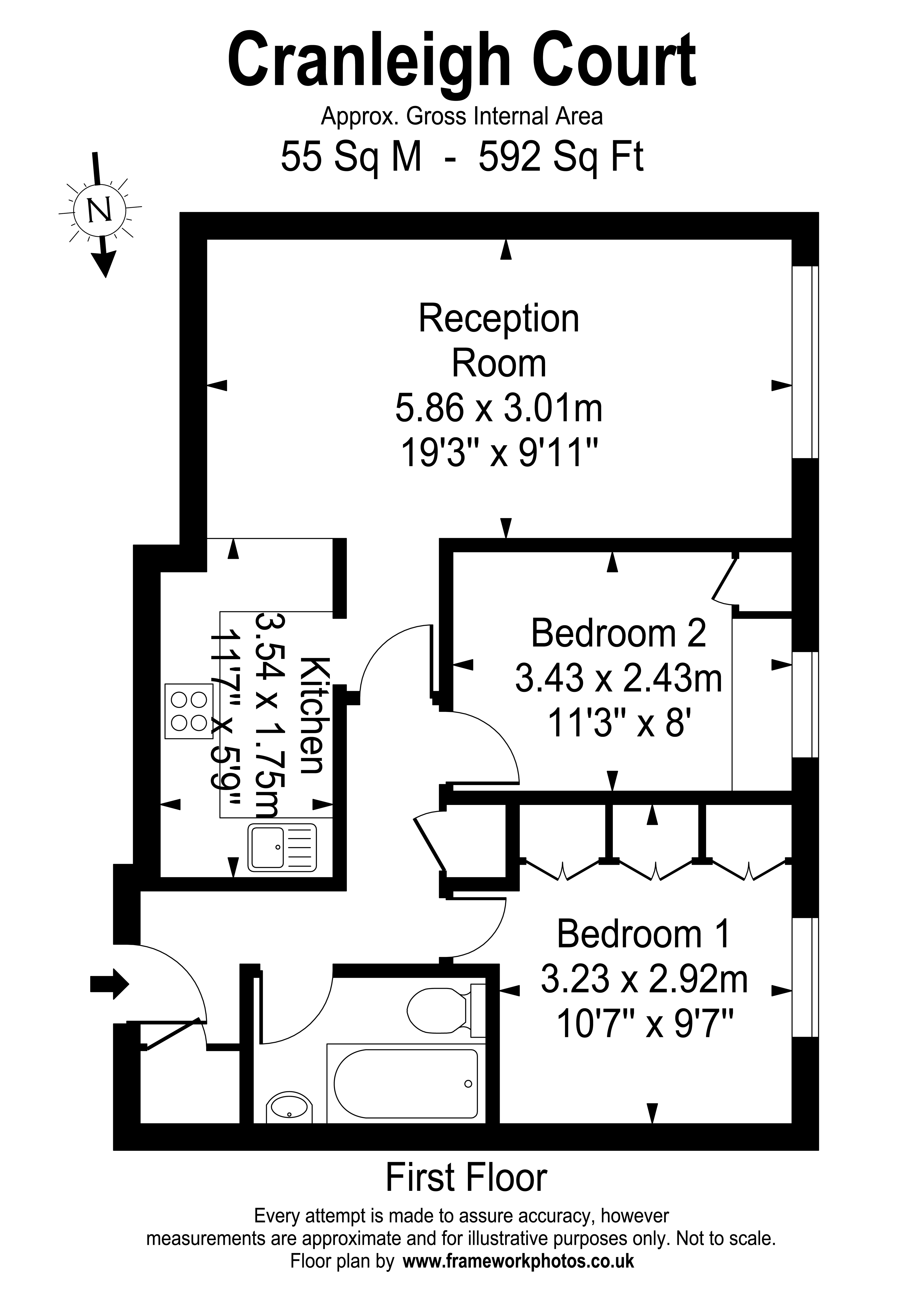 22, Cranleigh Court, Kew floorplan