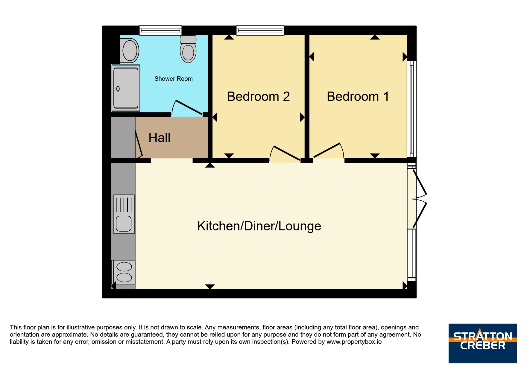 20 Hillside Villas,, Millendreath Holiday Village, Cornwall floorplan
