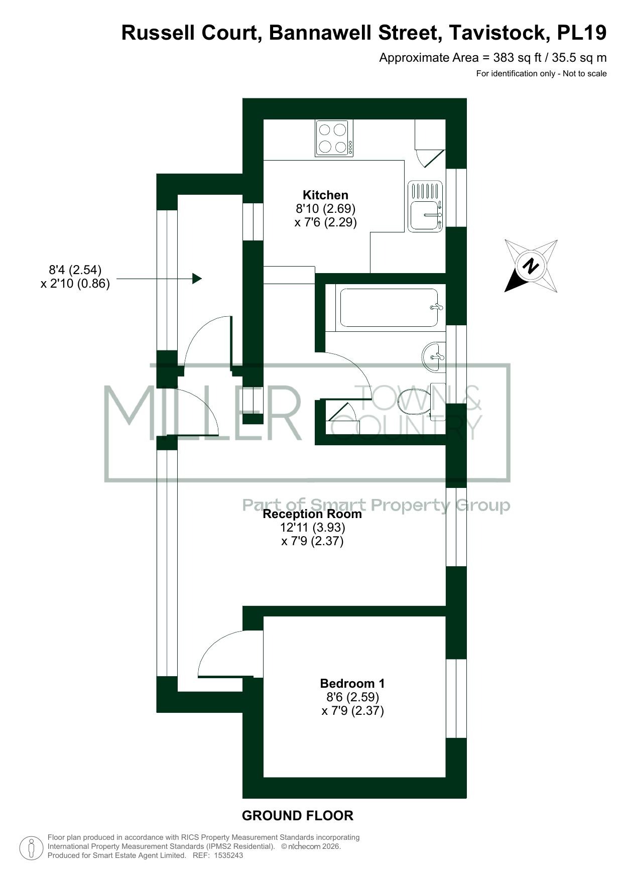 Russell Court, Tavistock floorplan
