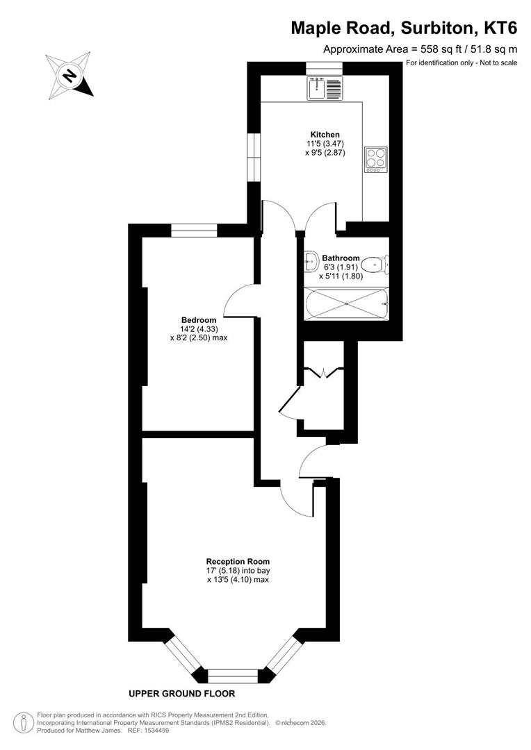Flat 2, 42, Maple Road, Surbiton floorplan