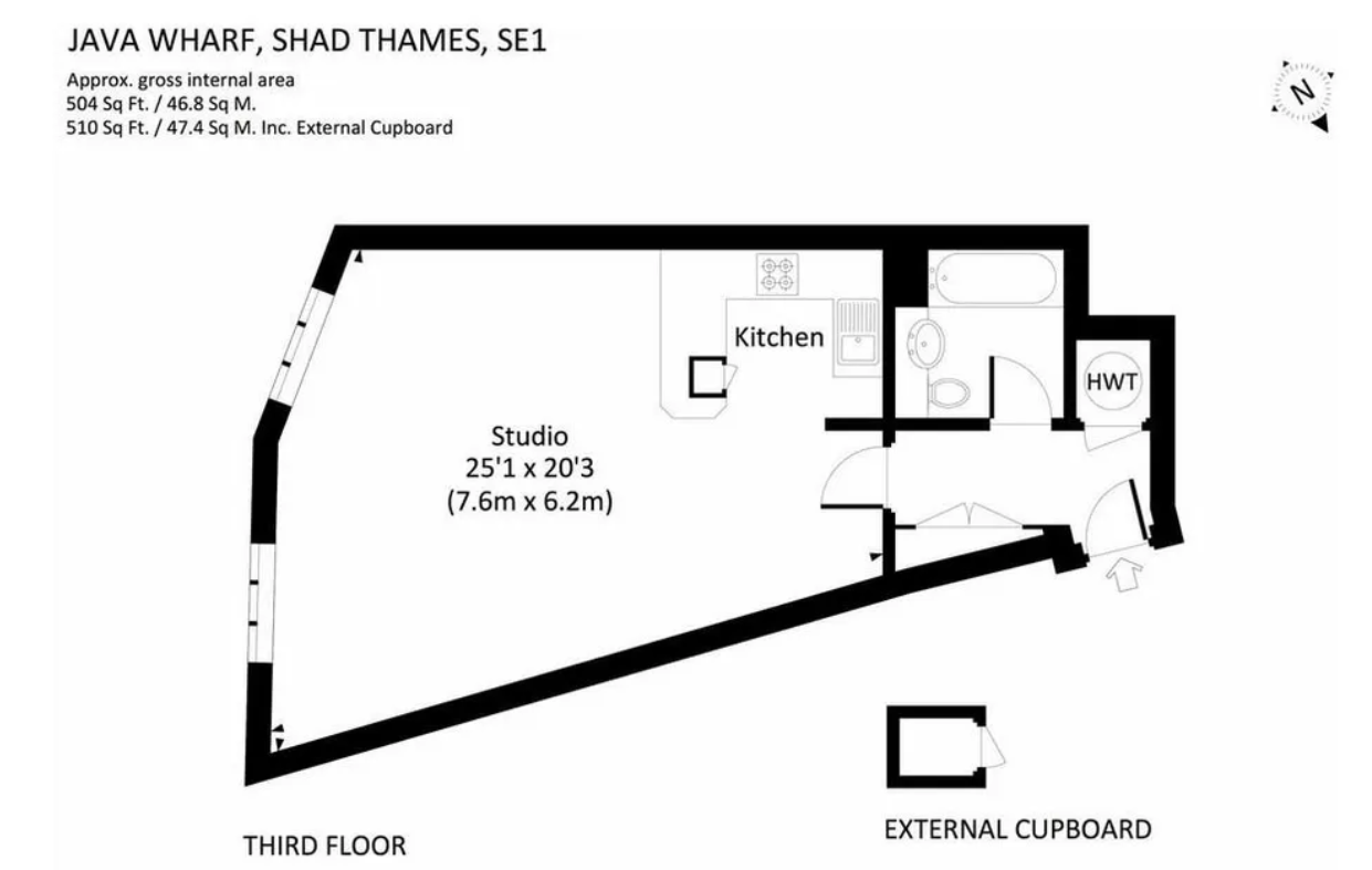 Flat 42, Java Wharf, 16, Shad Thames, London floorplan
