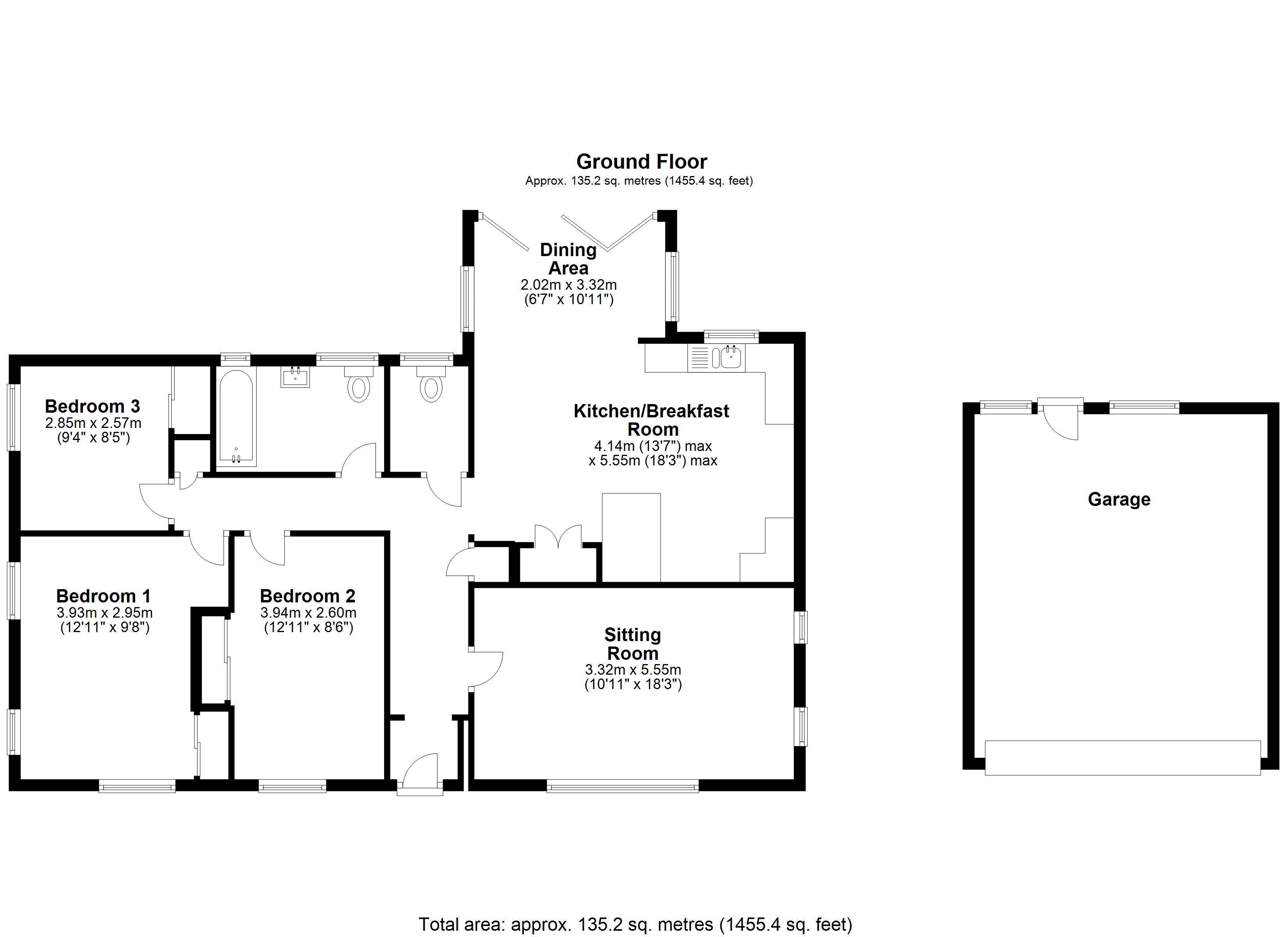 Princes Close, Redlynch, Salisbury, Wiltshire SP5, 3 bedroom bungalow