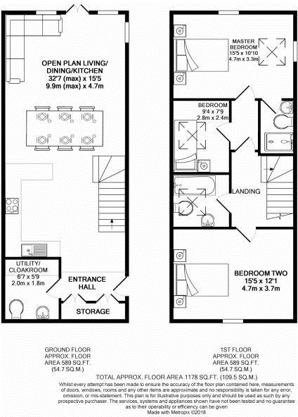 4, Queens Head Close, Tewkesbury floorplan