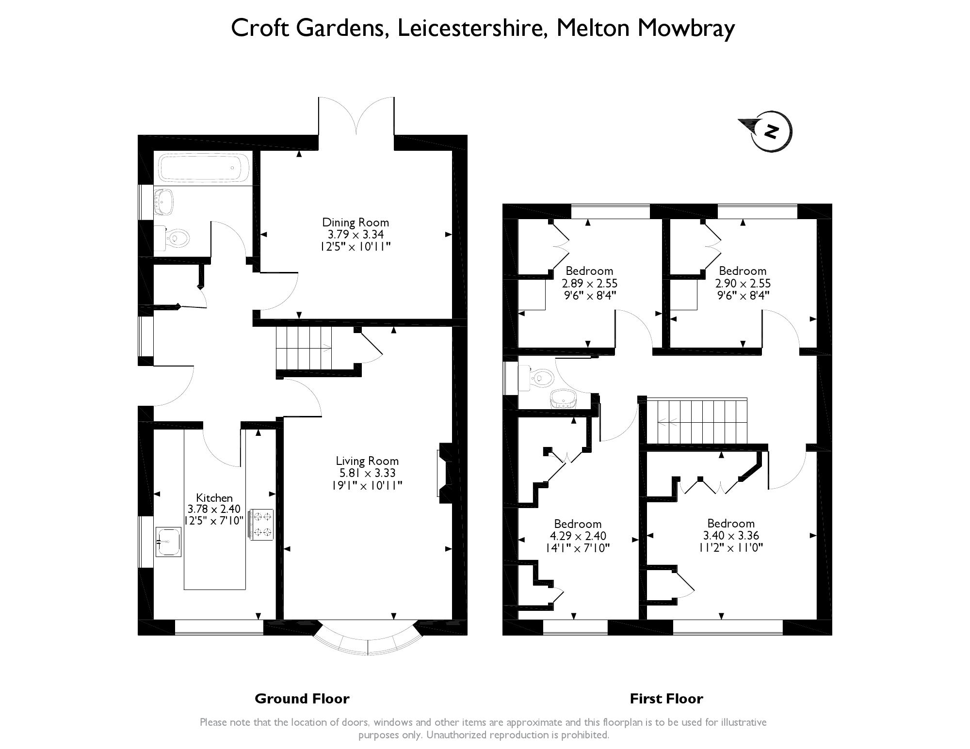 4 Bedrooms Semi-detached house for sale in Croft Gardens, Melton Mowbray LE14