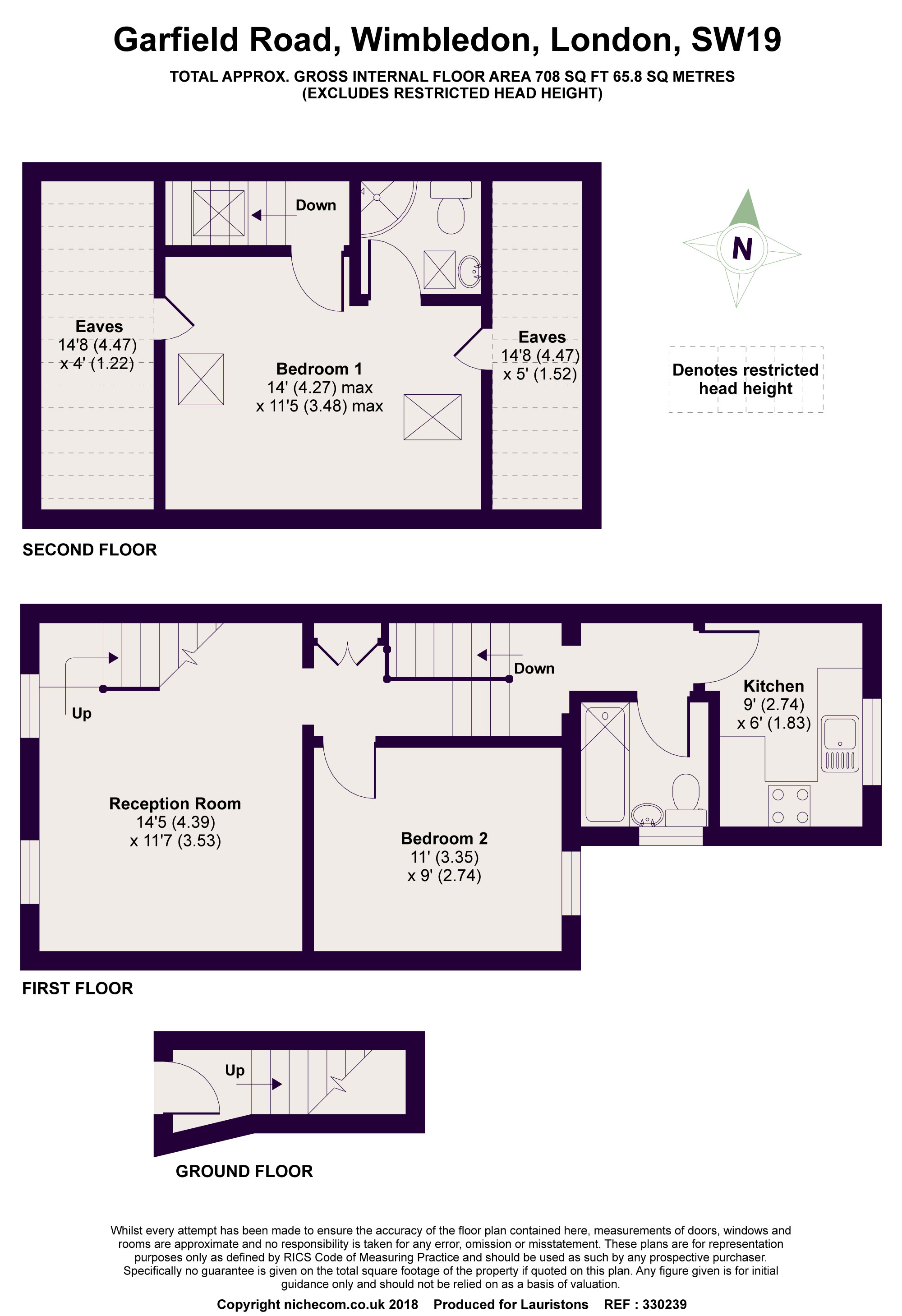 2 Bedrooms Flat for sale in Garfield Road, Wimbledon SW19