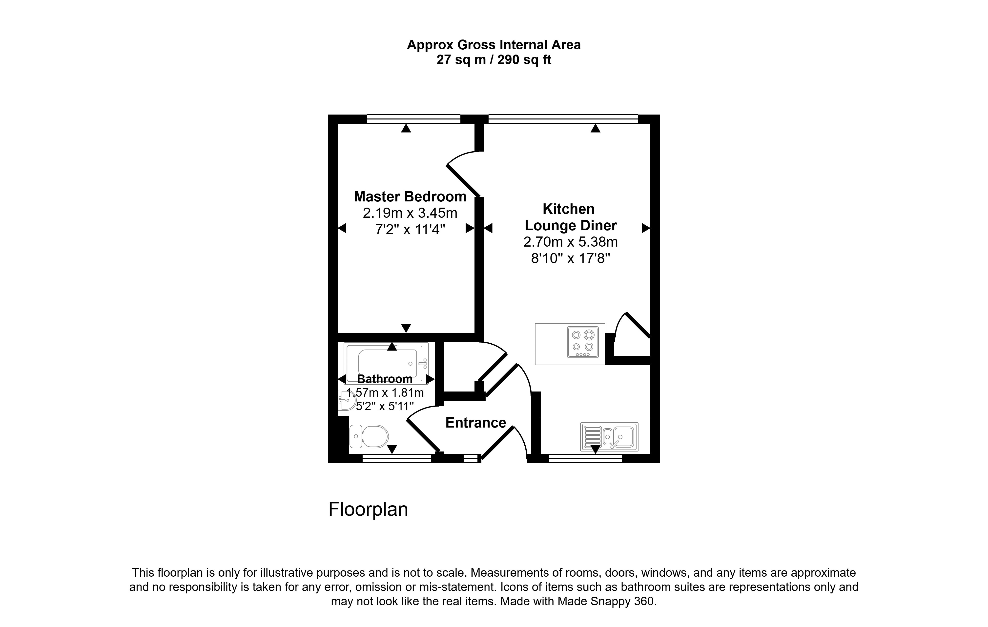 59, Kearsley Close, Whitley Bay floorplan