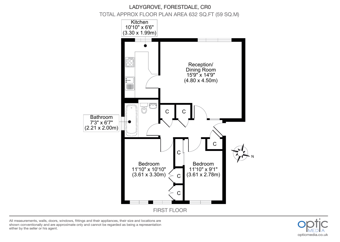 52, Ladygrove, Selsdon floorplan