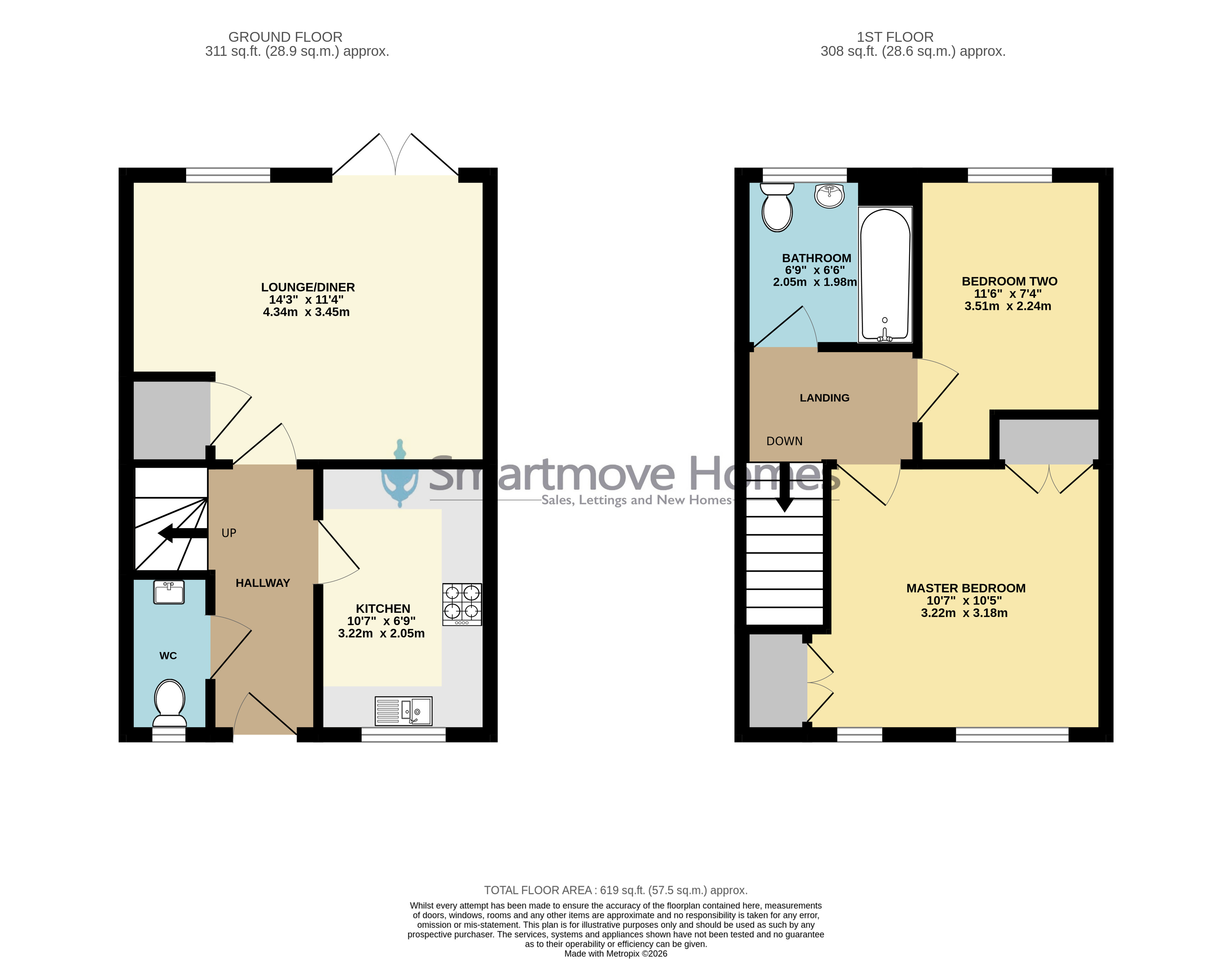 61, Saxelby Close, Alfreton floorplan