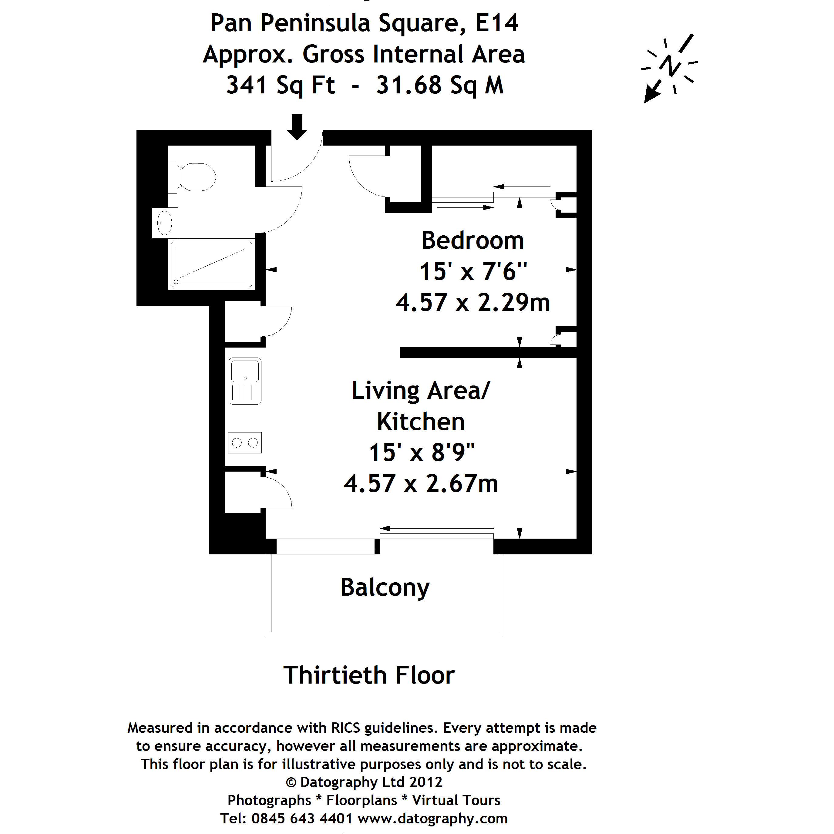 0 Bedrooms Studio to rent in East Tower, Pan Peninsula Square, Canary Wharf E14