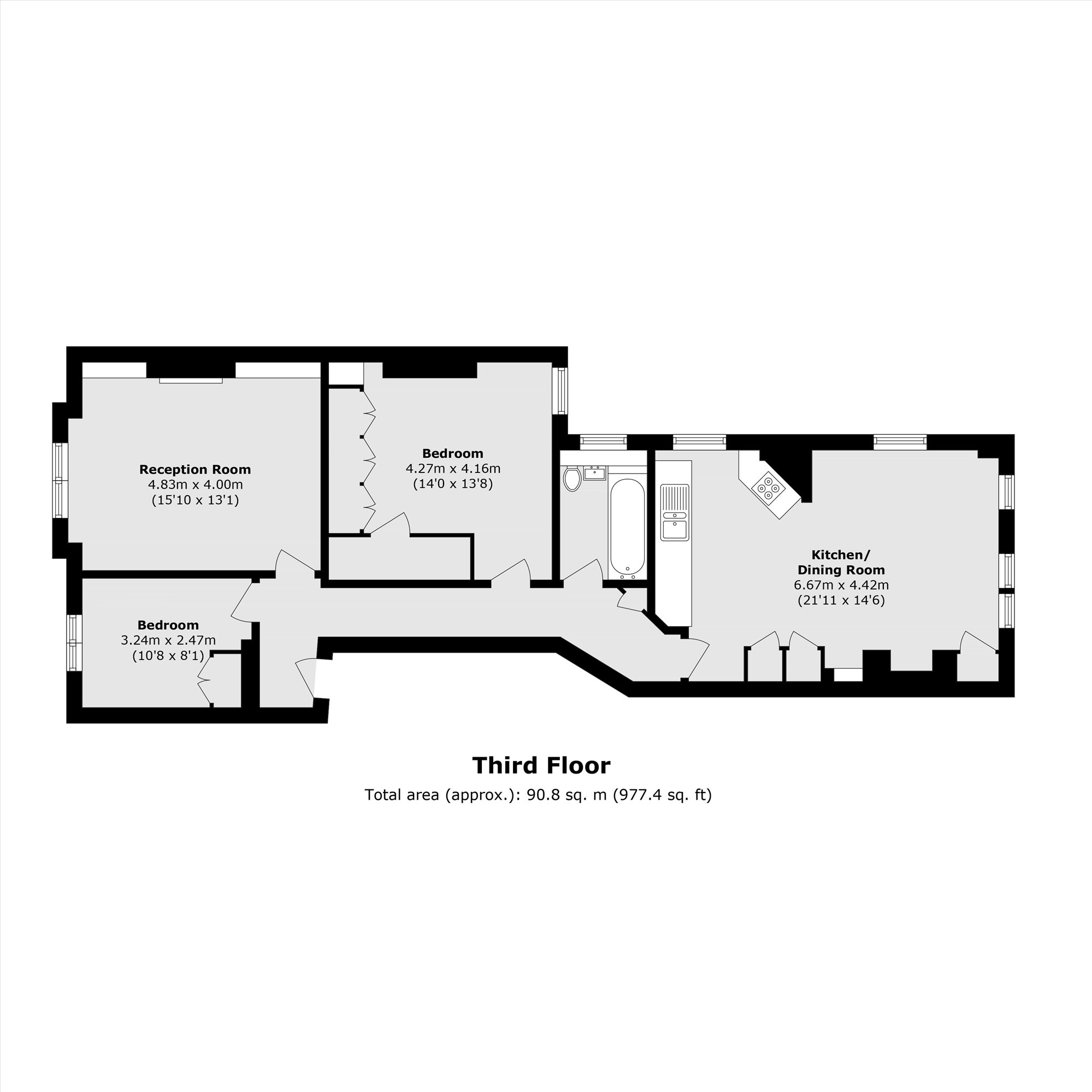 Flat 190, Castellain Mansions, Castellain Road, Maida Vale floorplan