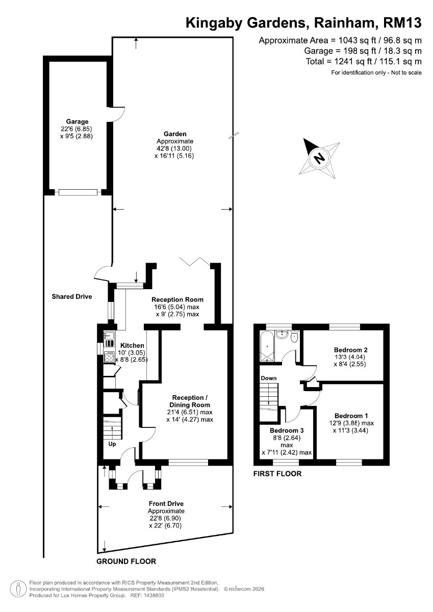 24 Kingaby Gardens, Rainham floorplan
