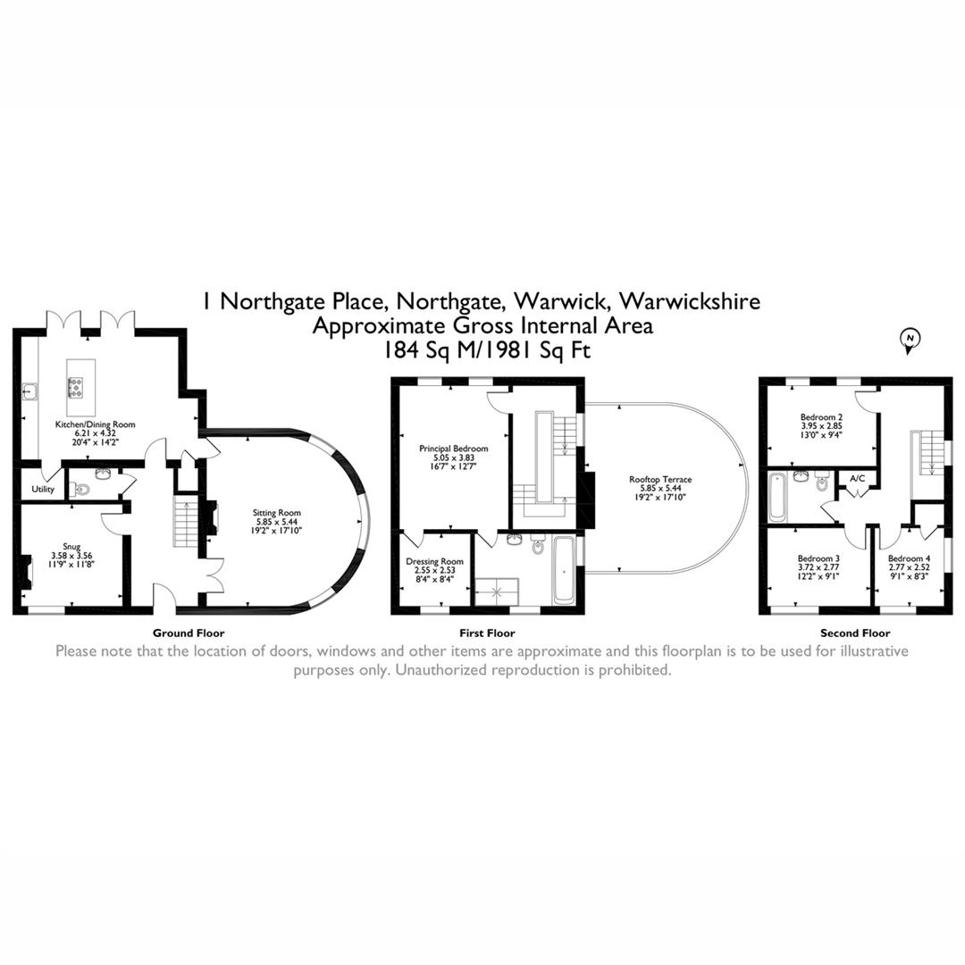1, Northgate Place, Warwick floorplan