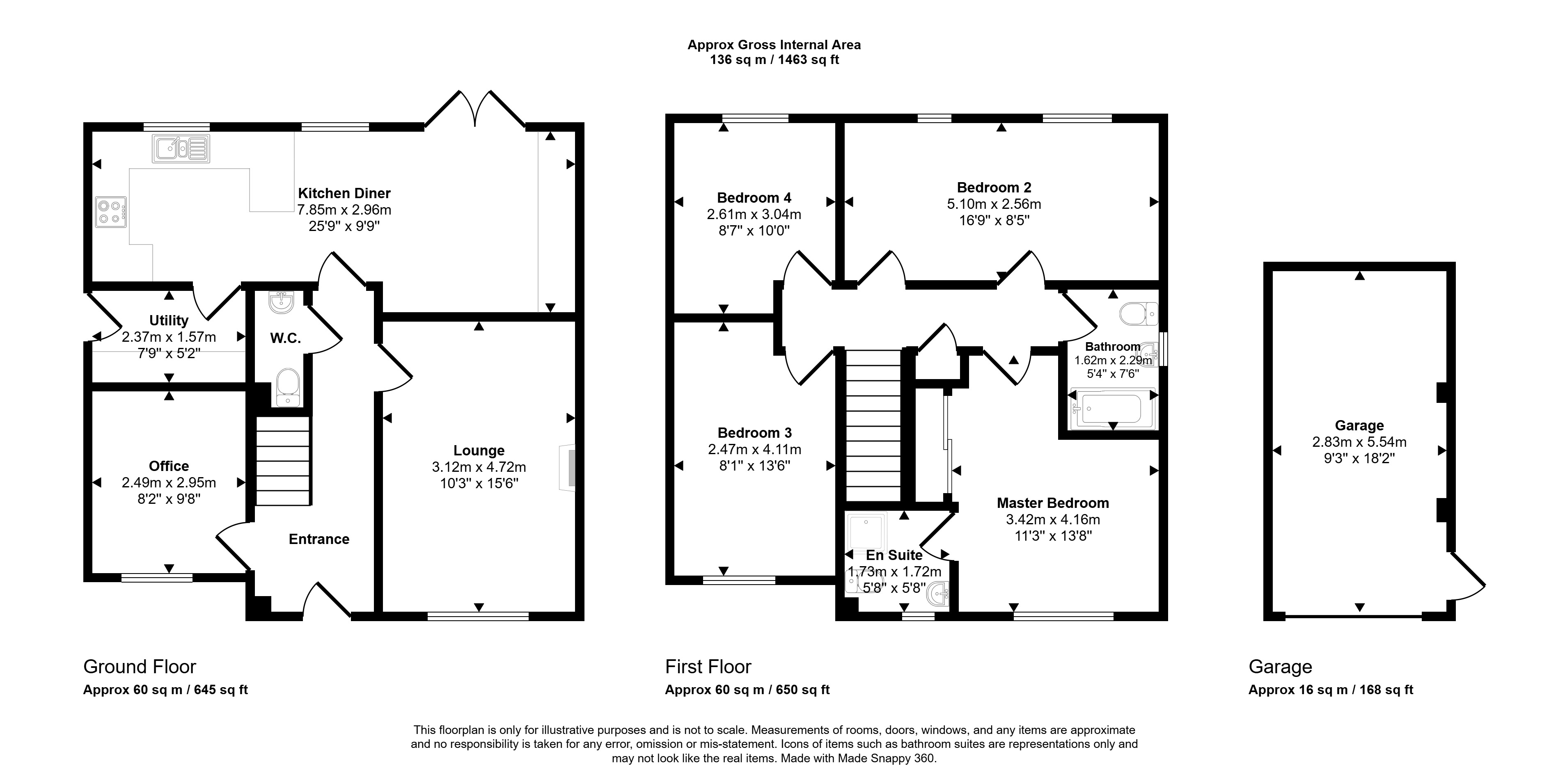 17, Saxilby Close, Cramlington floorplan