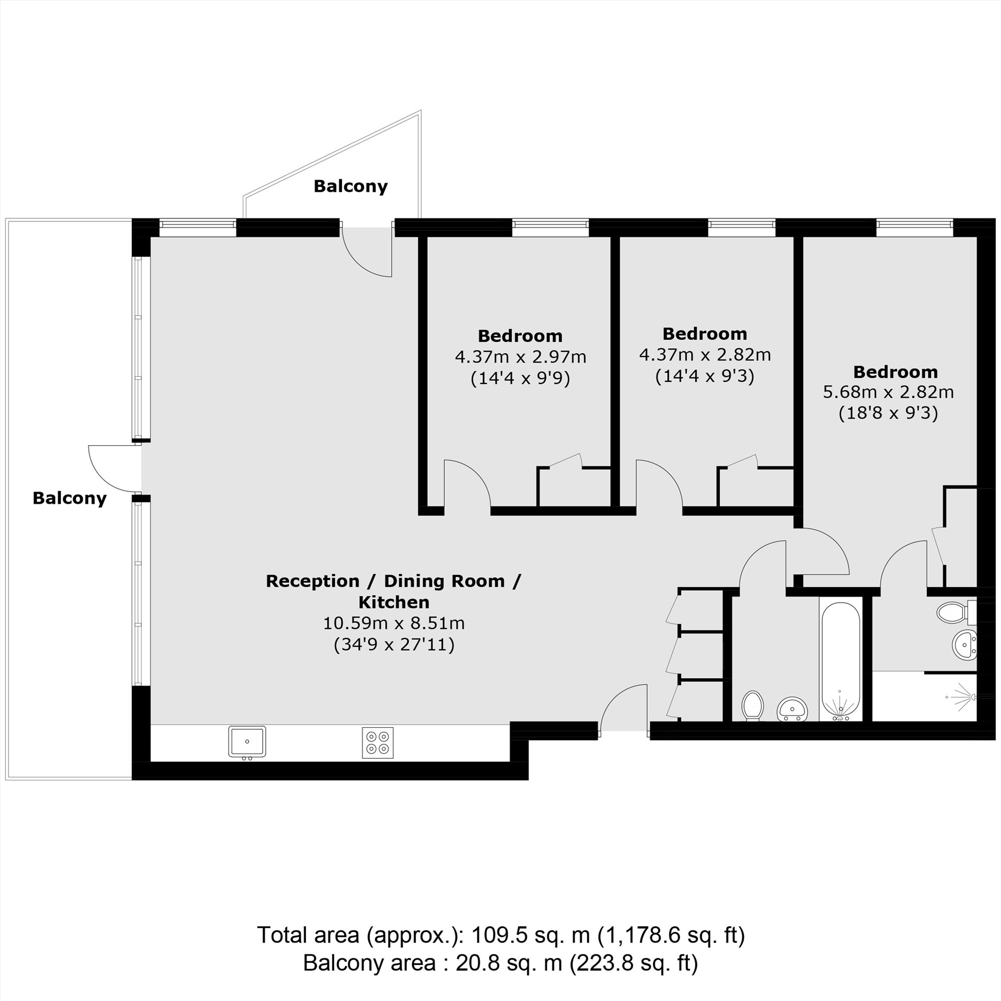 Royal Crest Avenue, London floorplan