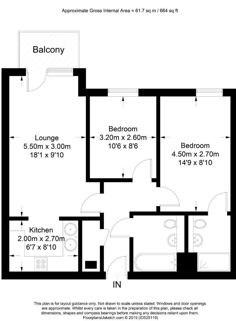 254, Skyline, Birmingham floorplan