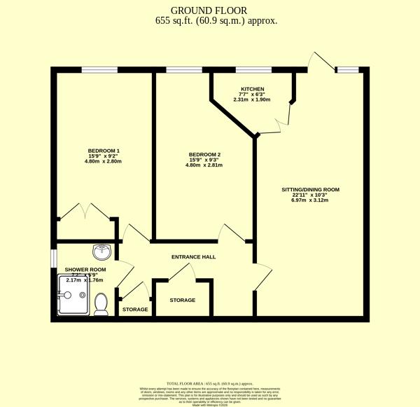 4 Victoria Court, Victoria Avenue, Chard floorplan