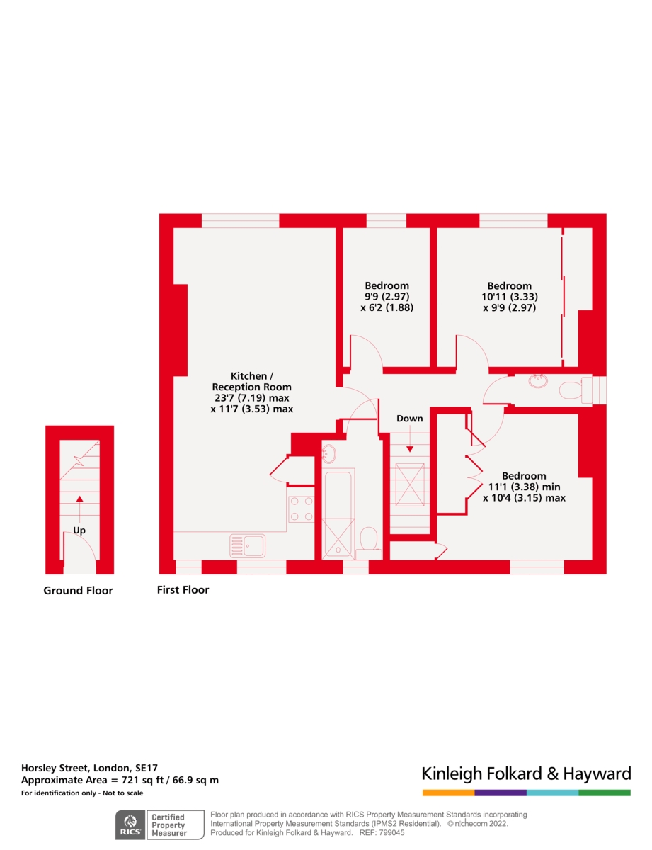 Flat 7 St Edmunds House,, Horsley Street, London floorplan