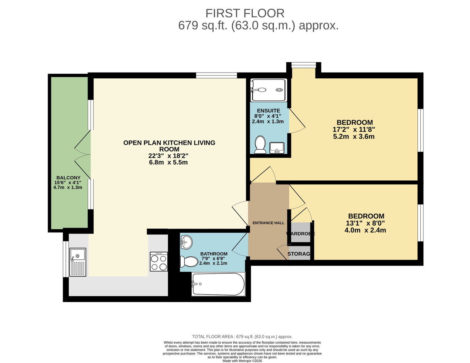 Greenlands View,Flat 4, Broad Oak, Southampton floorplan