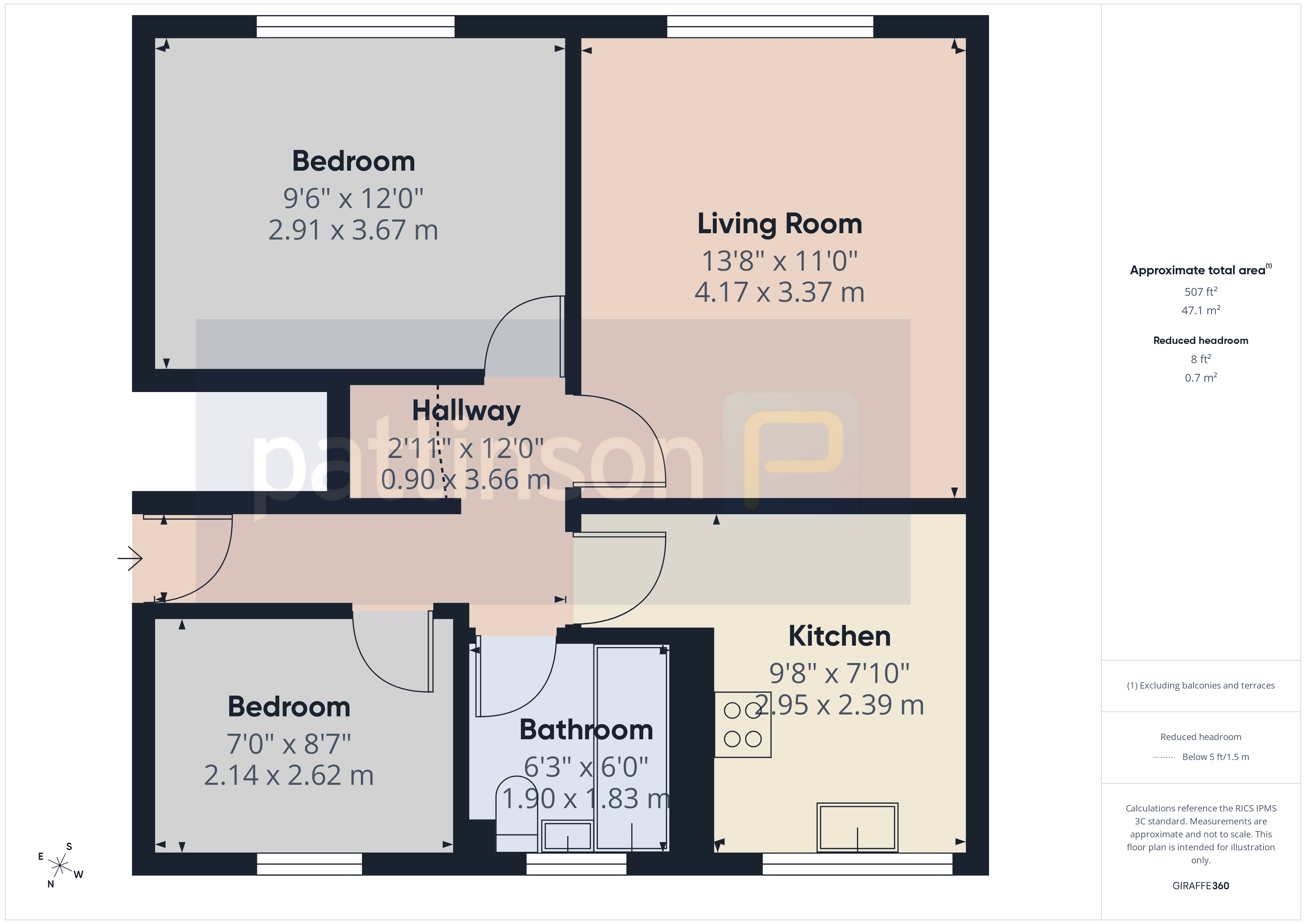 1, Peartree Court, Newcastle upon Tyne floorplan