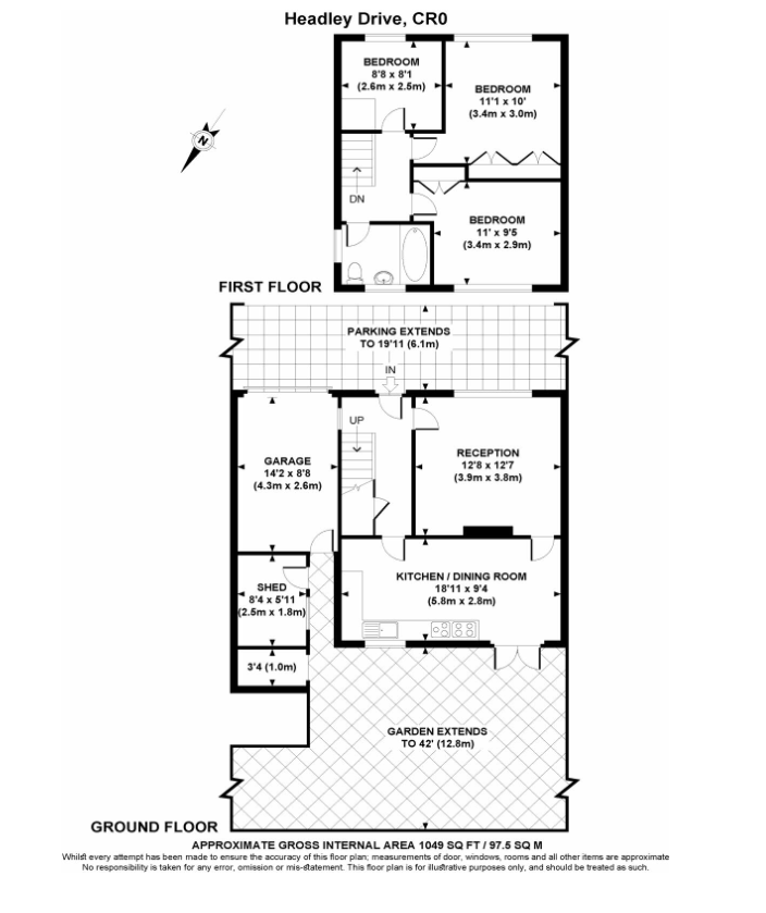 57, Headley Drive, London floorplan