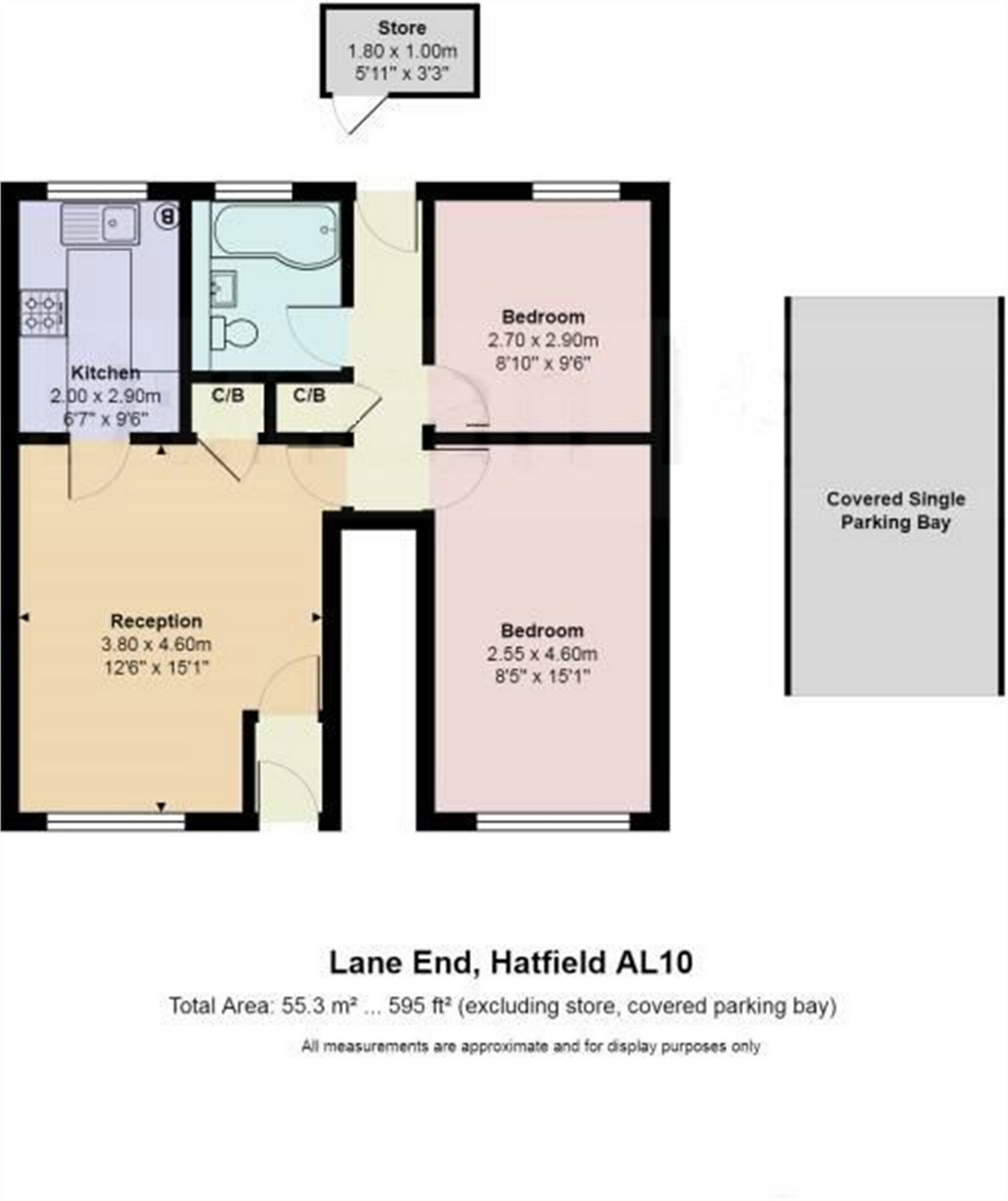 2 Bedrooms Maisonette for sale in Lane End, Hatfield, Hertfordshire AL10