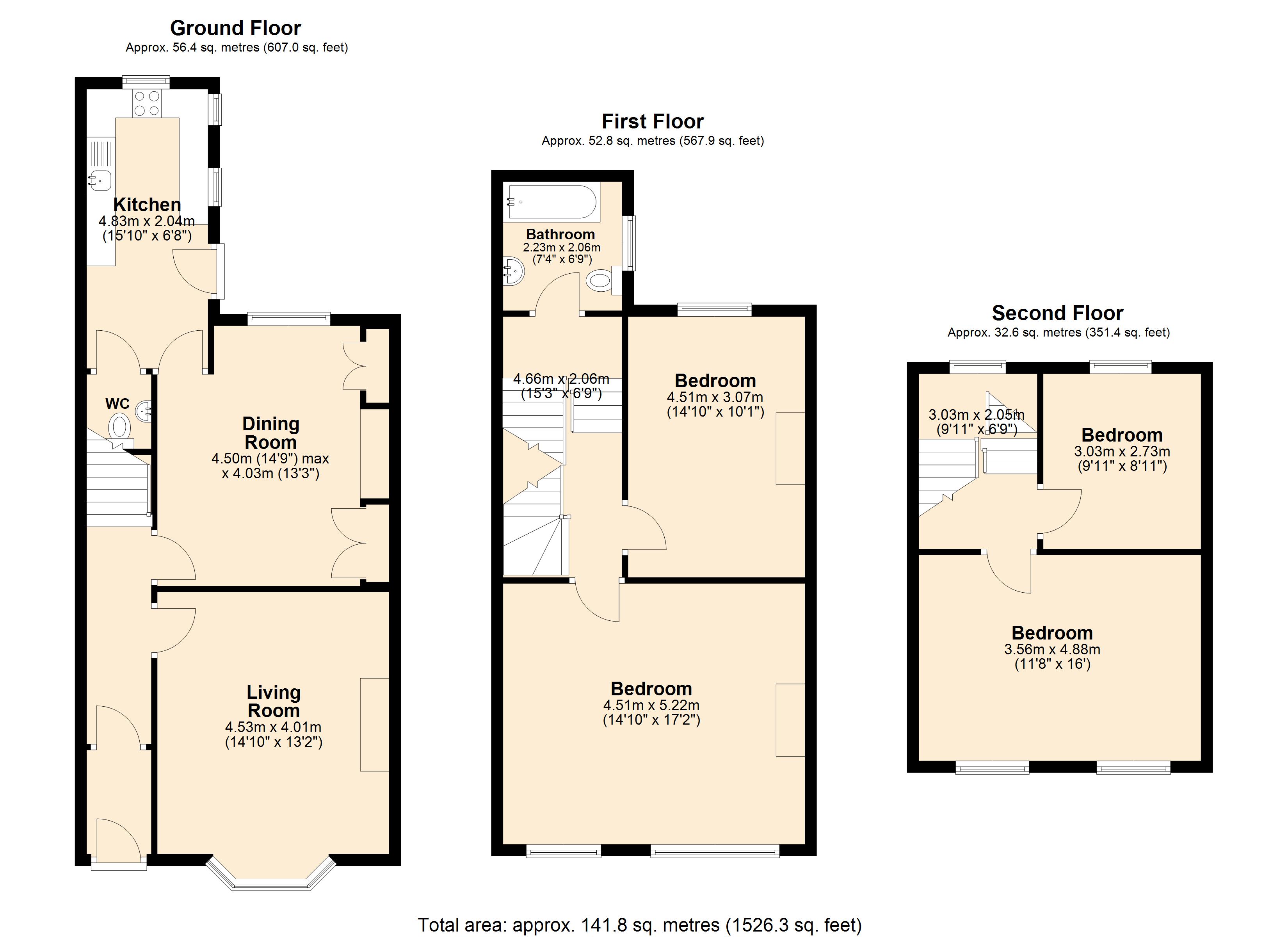 9, Fern Avenue, Newcastle upon Tyne floorplan