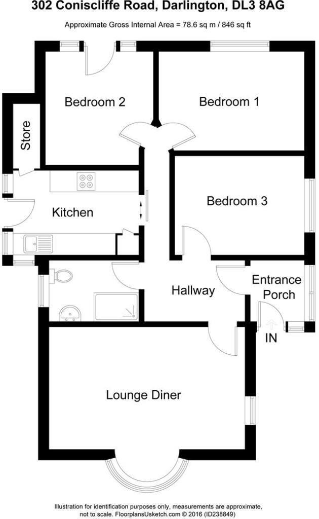 302, Coniscliffe Road, Darlington floorplan