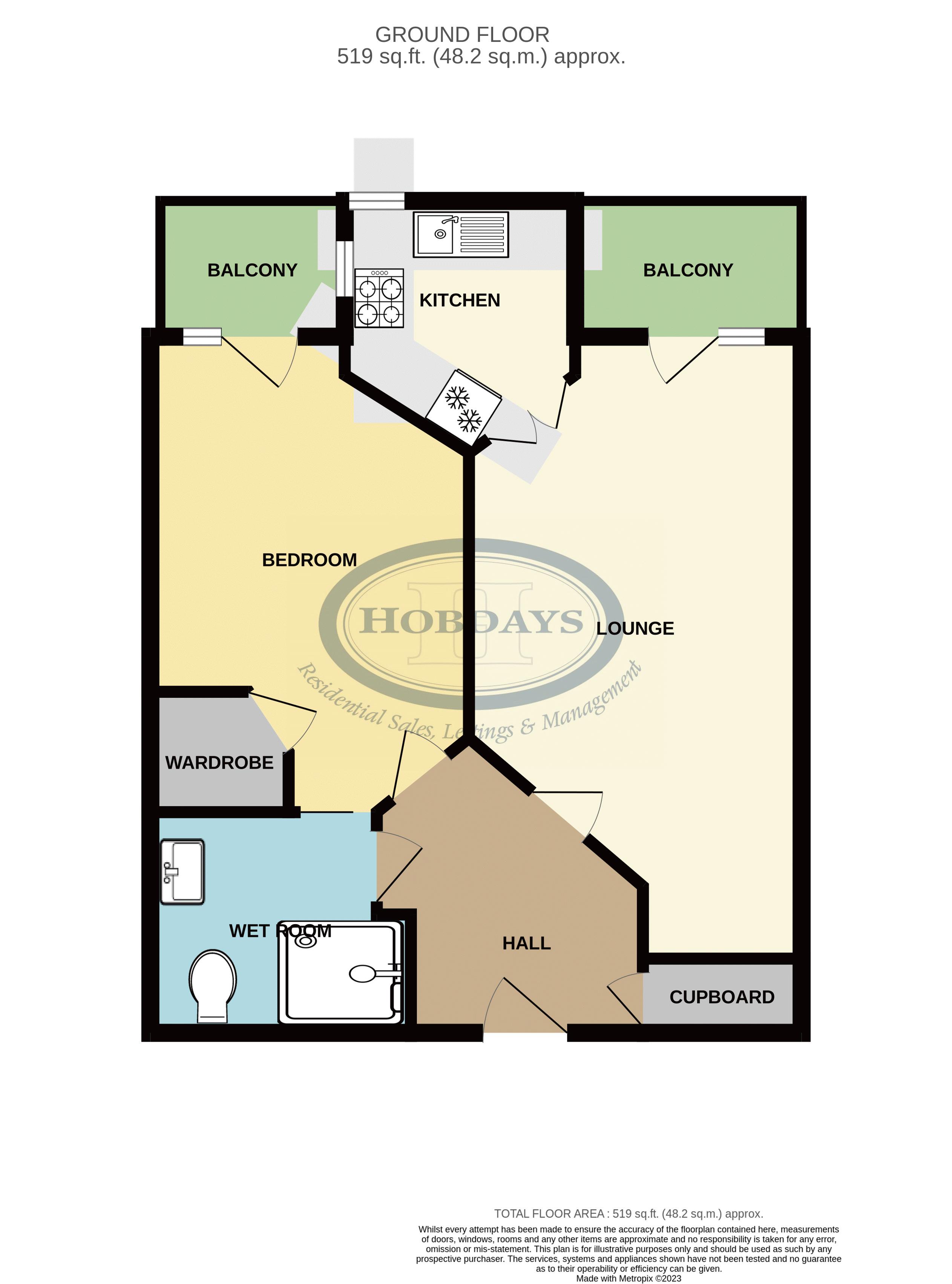 38 Mandeville Court,, 261 Darkes Lane, Potters Bar floorplan