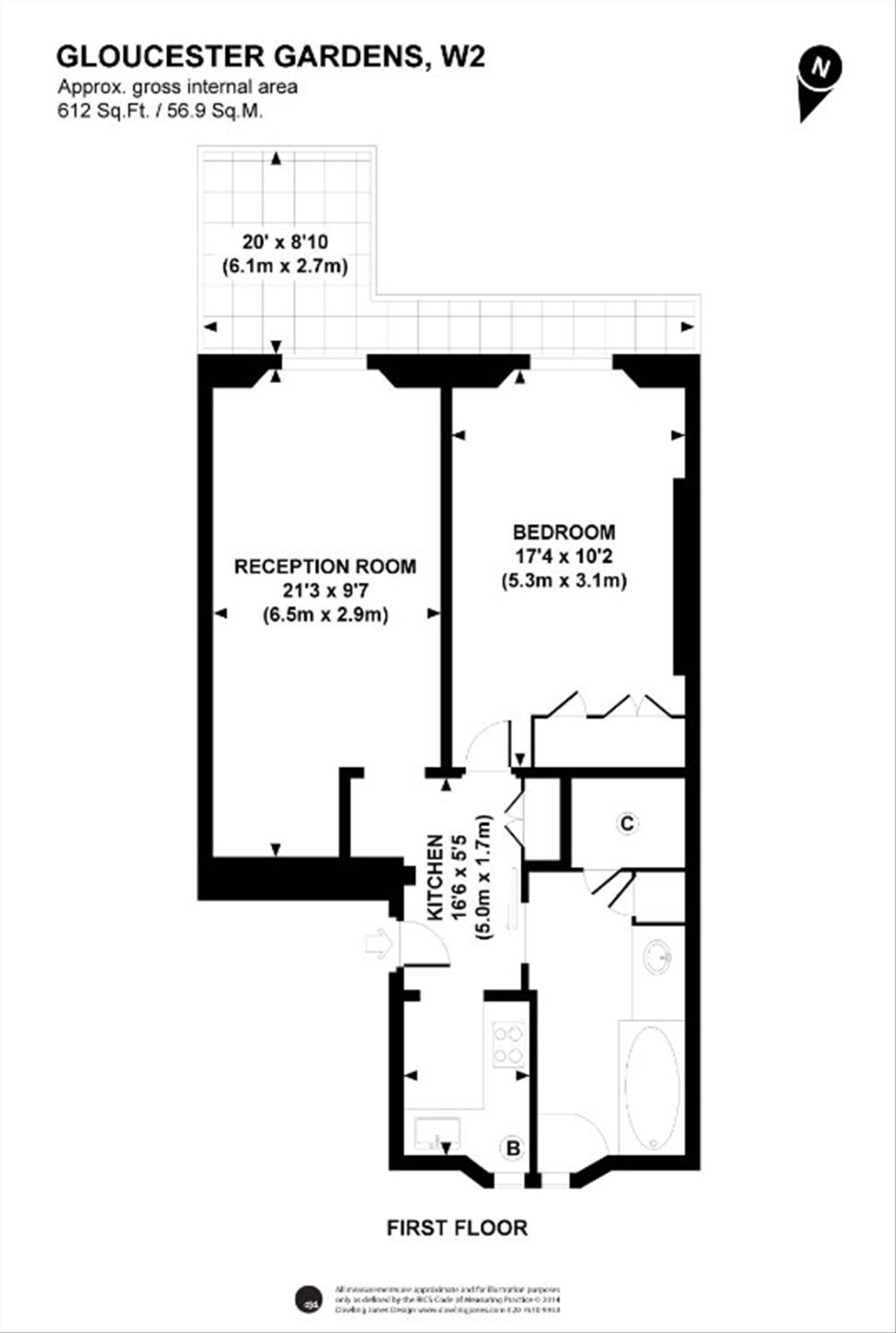 Gloucester Gardens, London floorplan