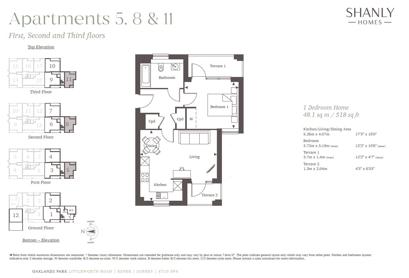 Apartment 11a, Willowside House, Oaklands Park, Esher floorplan
