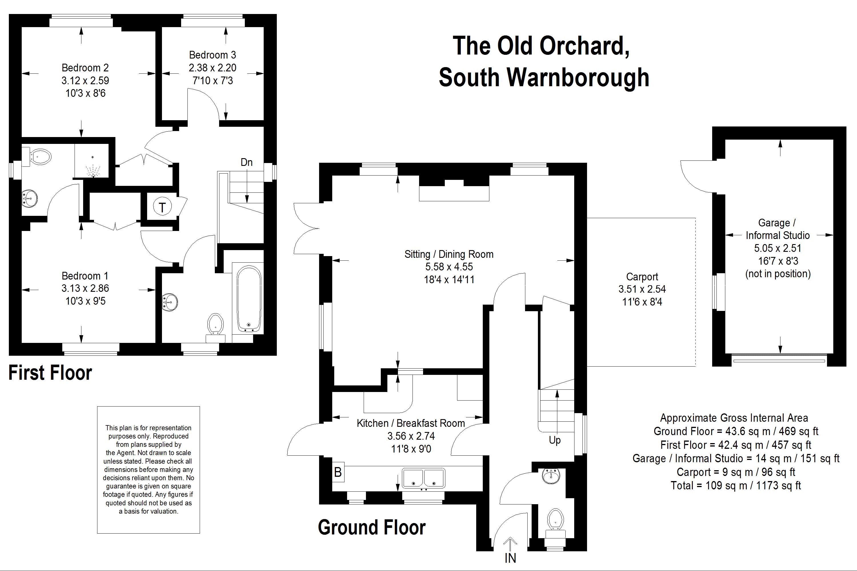 3 Bedrooms Detached house for sale in The Old Orchard, South Warnborough, Near Odiham RG29