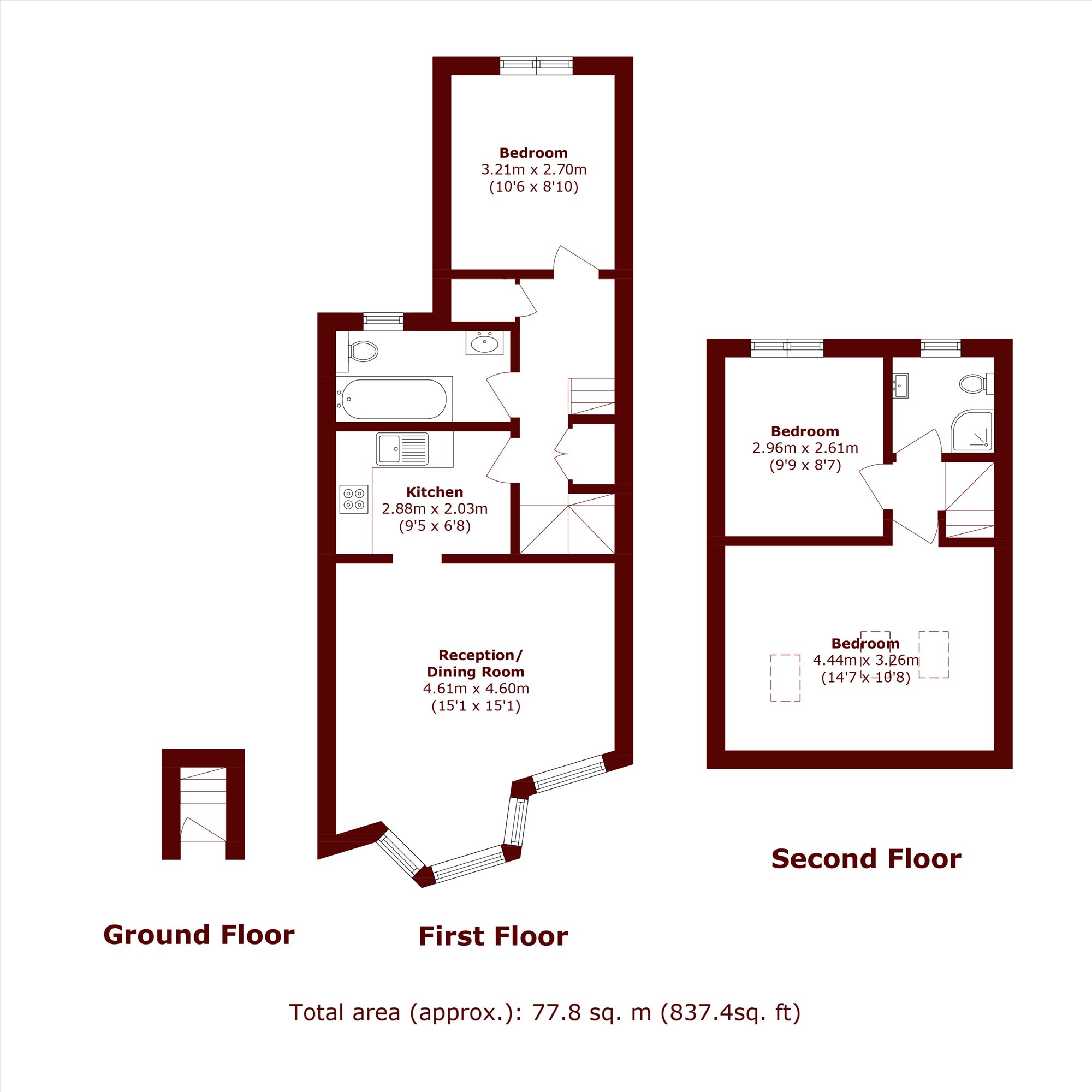 45B, Kimberley Road, London floorplan
