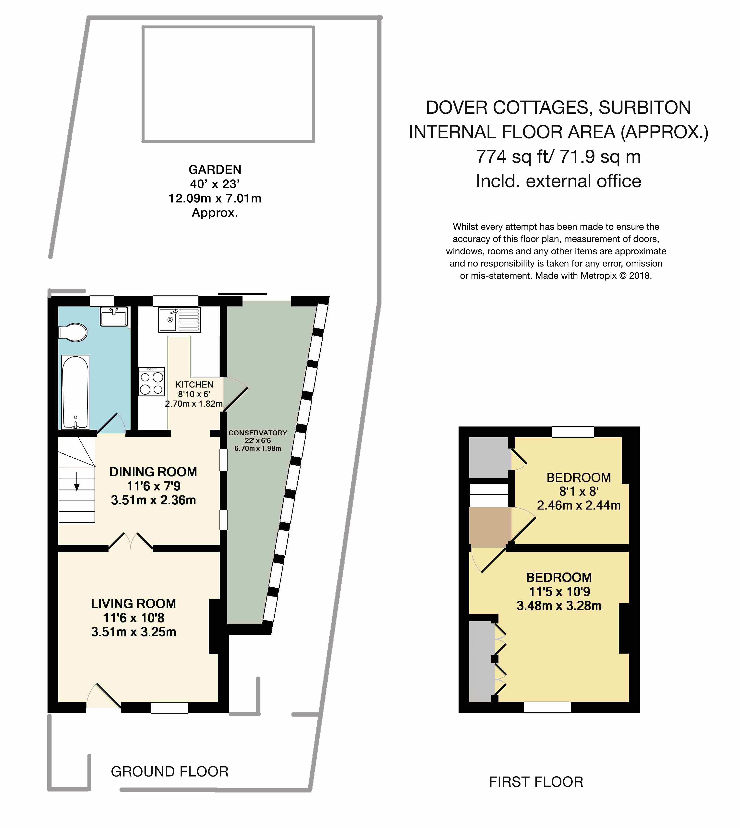 2 Bedrooms End terrace house for sale in Seething Wells Lane, Surbiton KT6