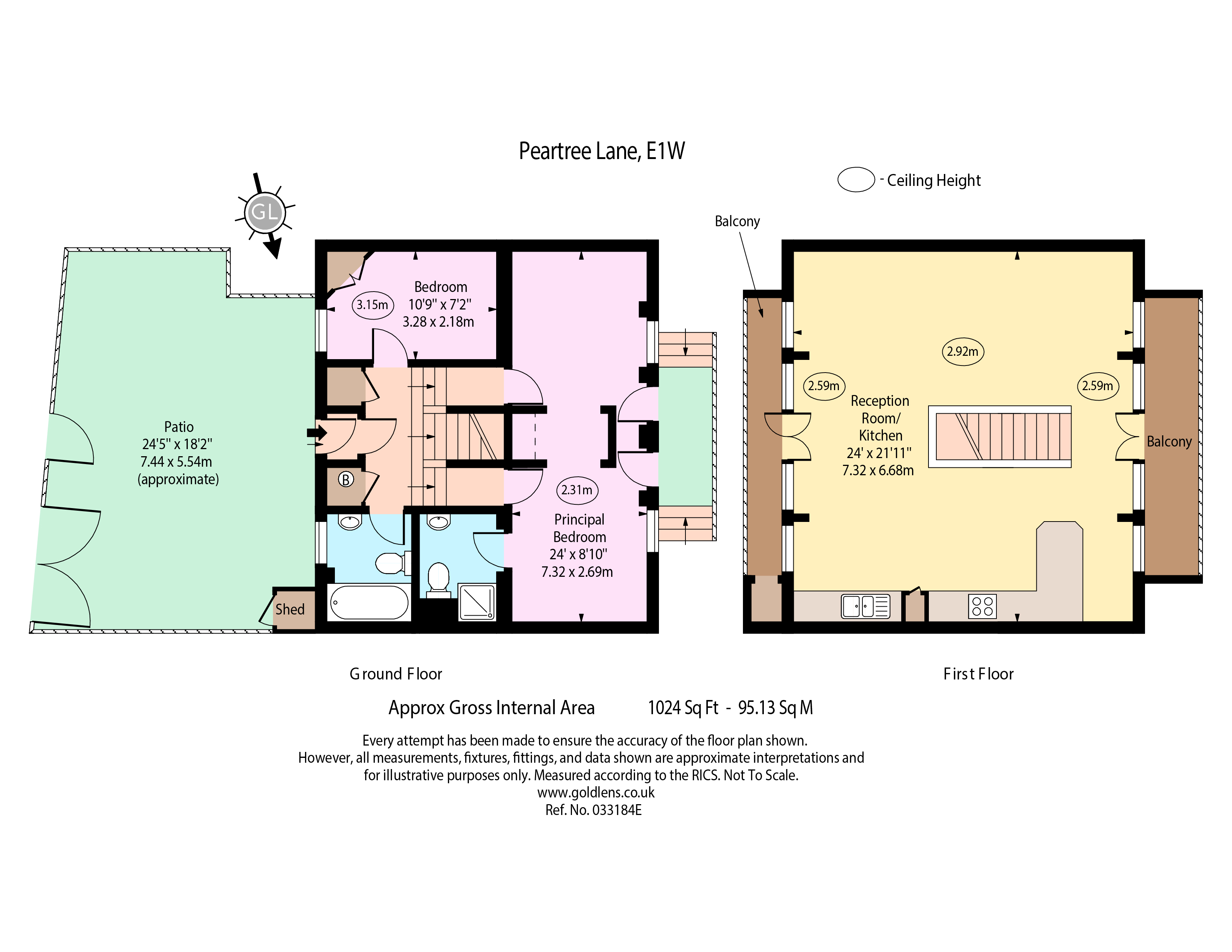 Peartree Lane, London floorplan