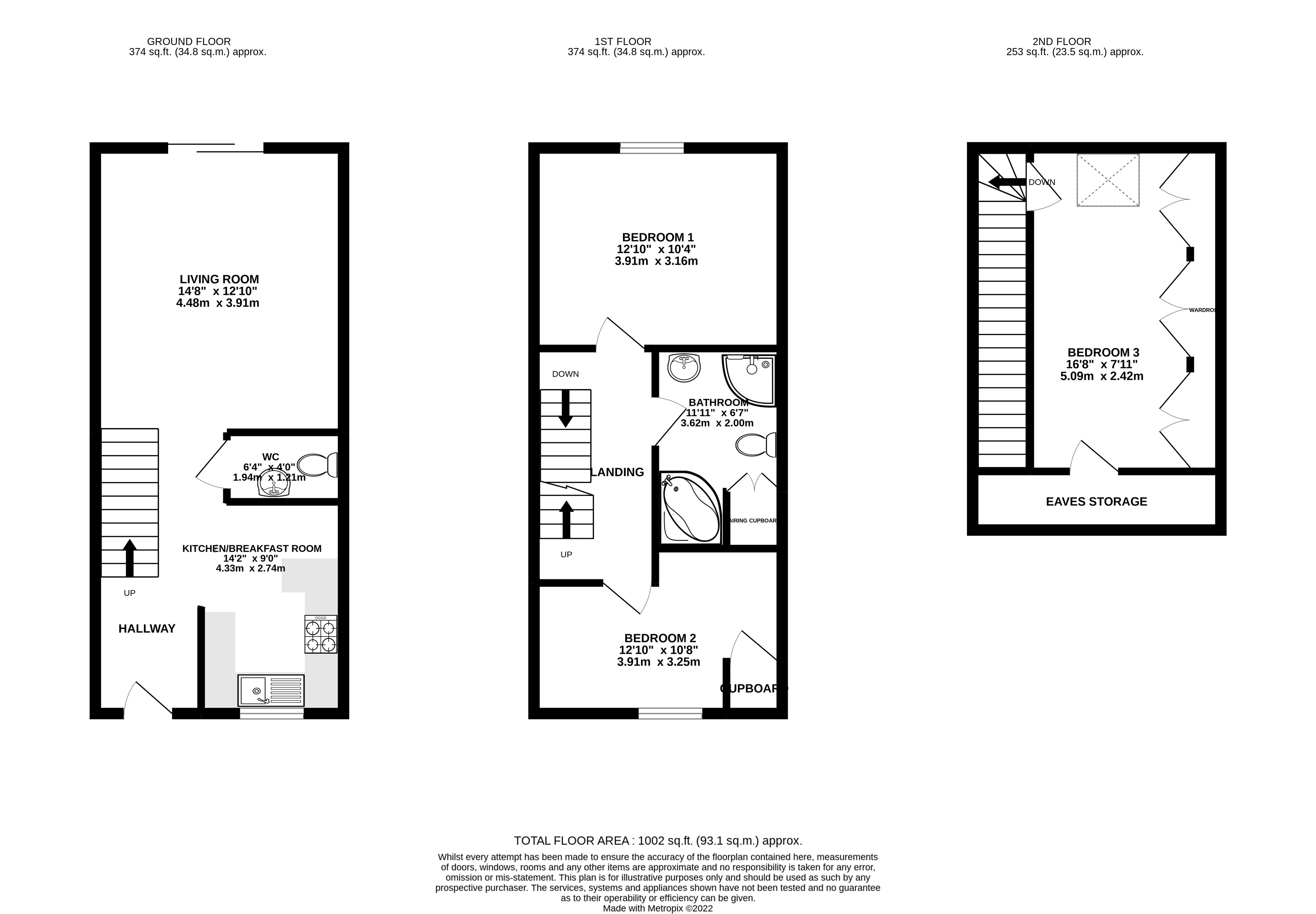 Howerts Close, Warsash SO31, 3 bedroom terraced house for sale