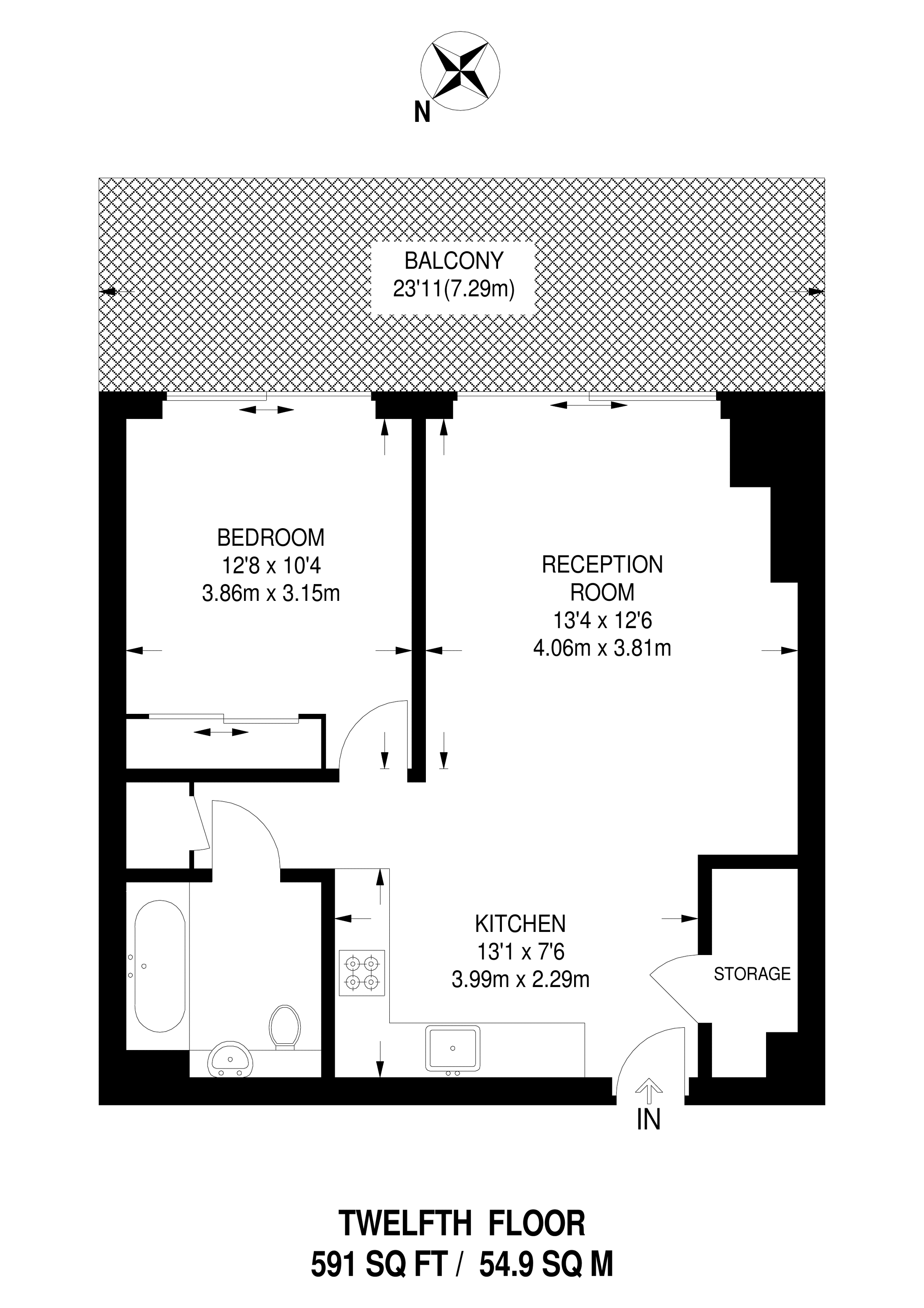 1 Bedrooms Flat to rent in The Liberty Building, Canary Wharf E14