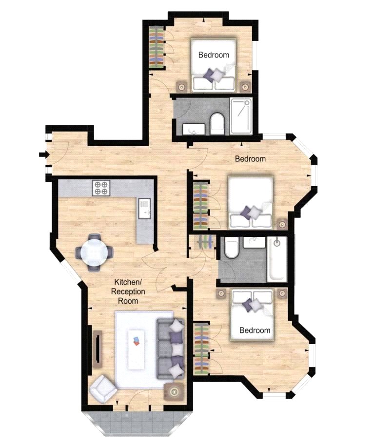 3 Bedrooms Flat to rent in Hamlet Gardens, 290 King Street, Ravenscourt Park, London W6