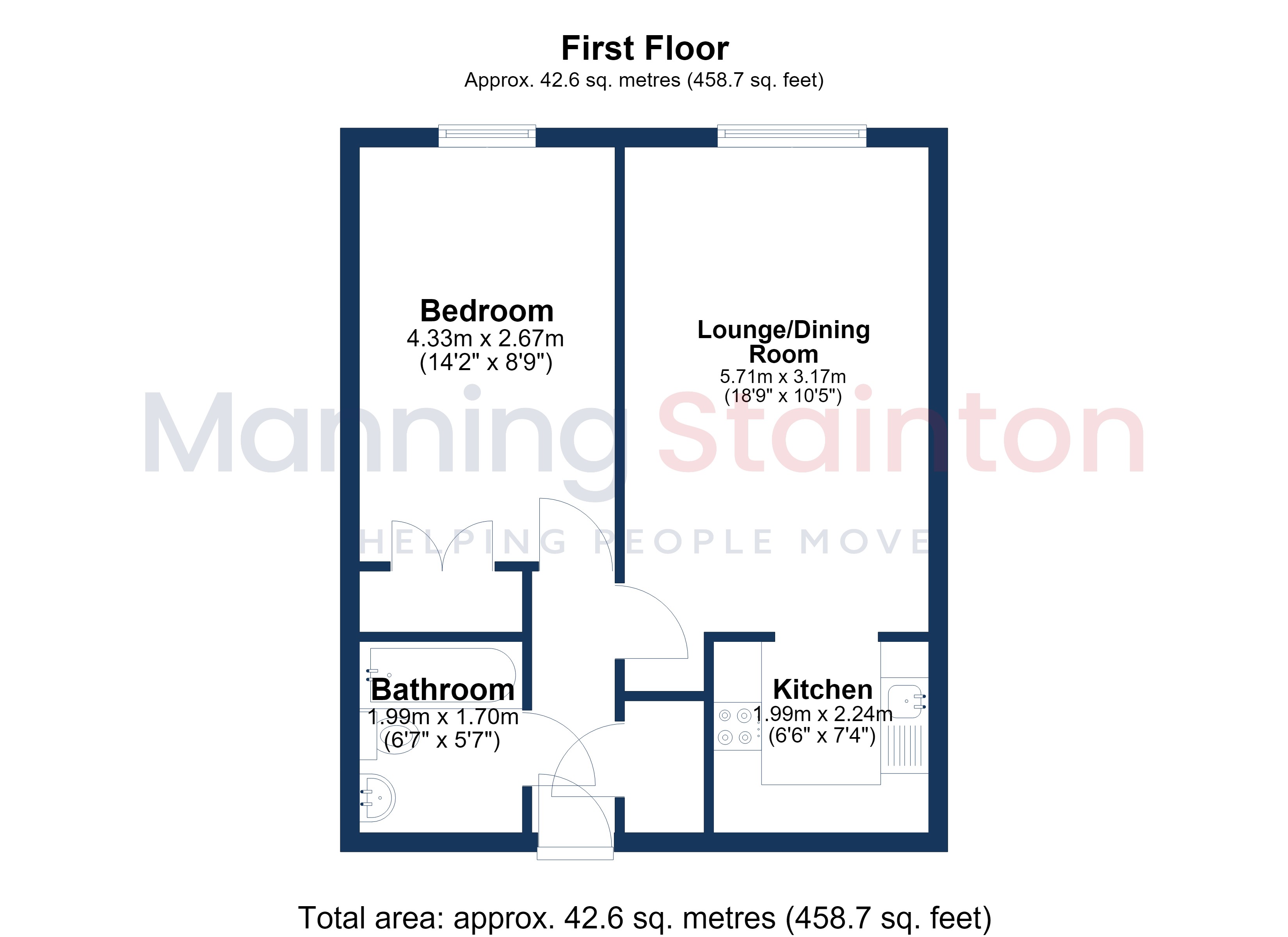 Flat 16, Richmond House,, Street Lane, West Yorkshire floorplan
