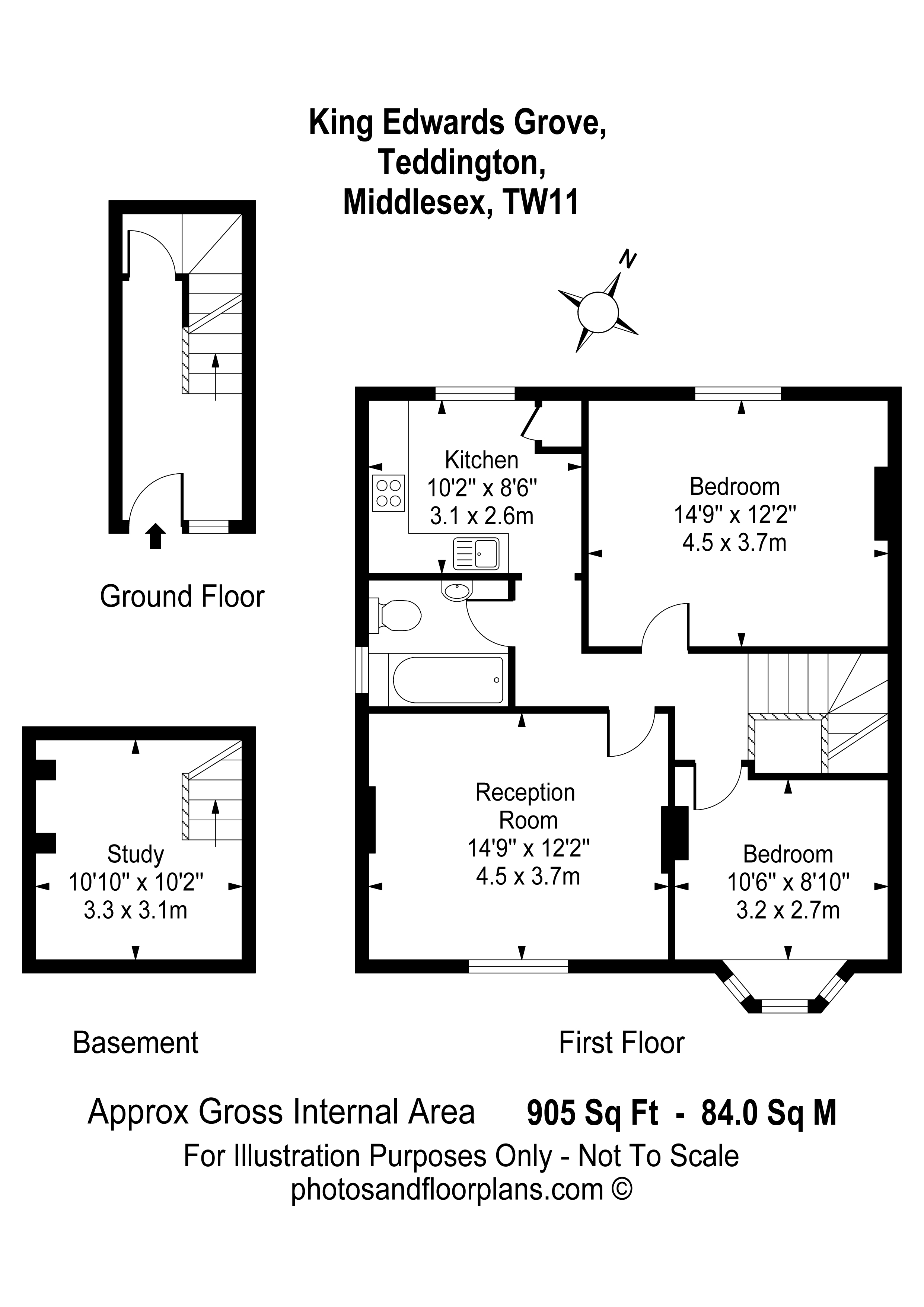 2 Bedrooms Maisonette to rent in King Edwards Grove, Teddington TW11