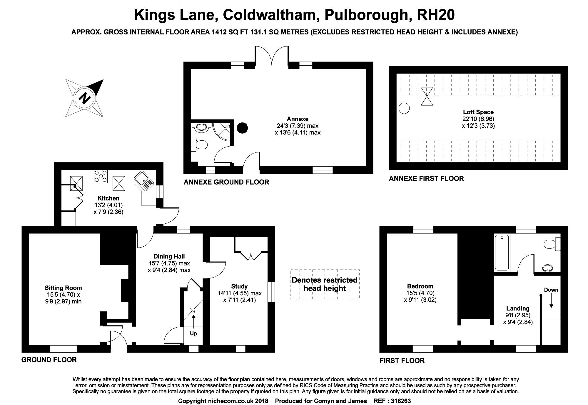 2 Bedrooms Semi-detached house for sale in Kings Lane, Coldwaltham, Pulborough RH20