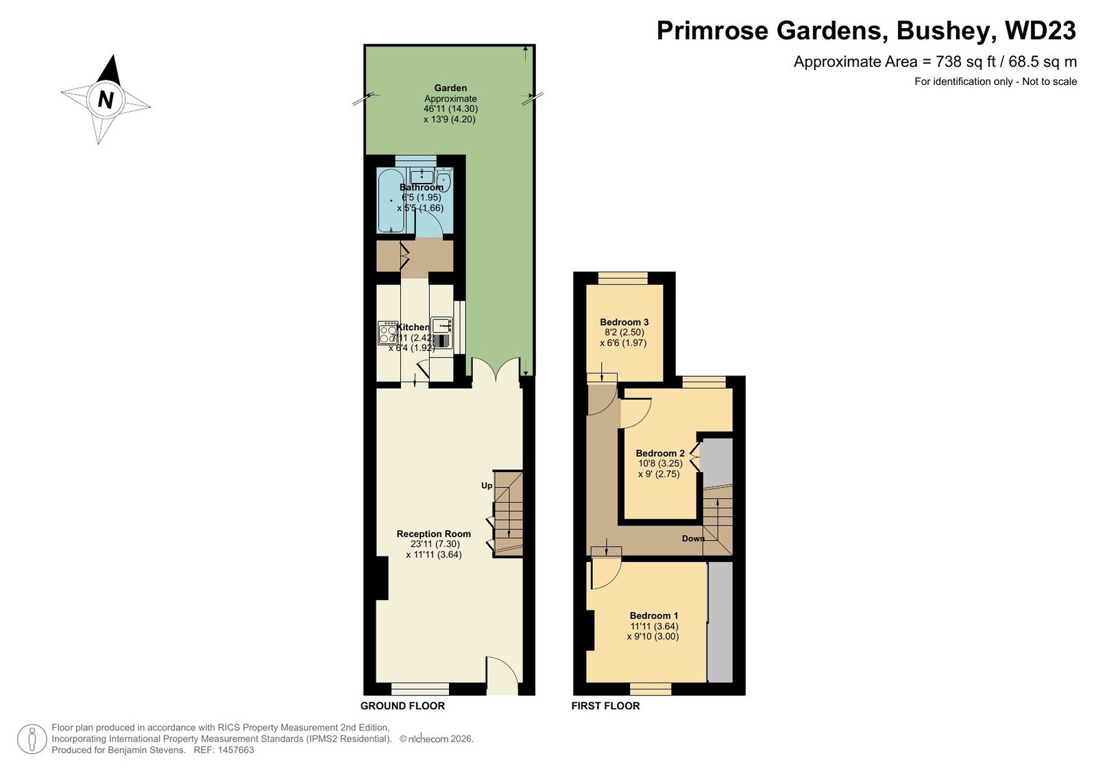 15, Primrose Gardens, Bushey floorplan