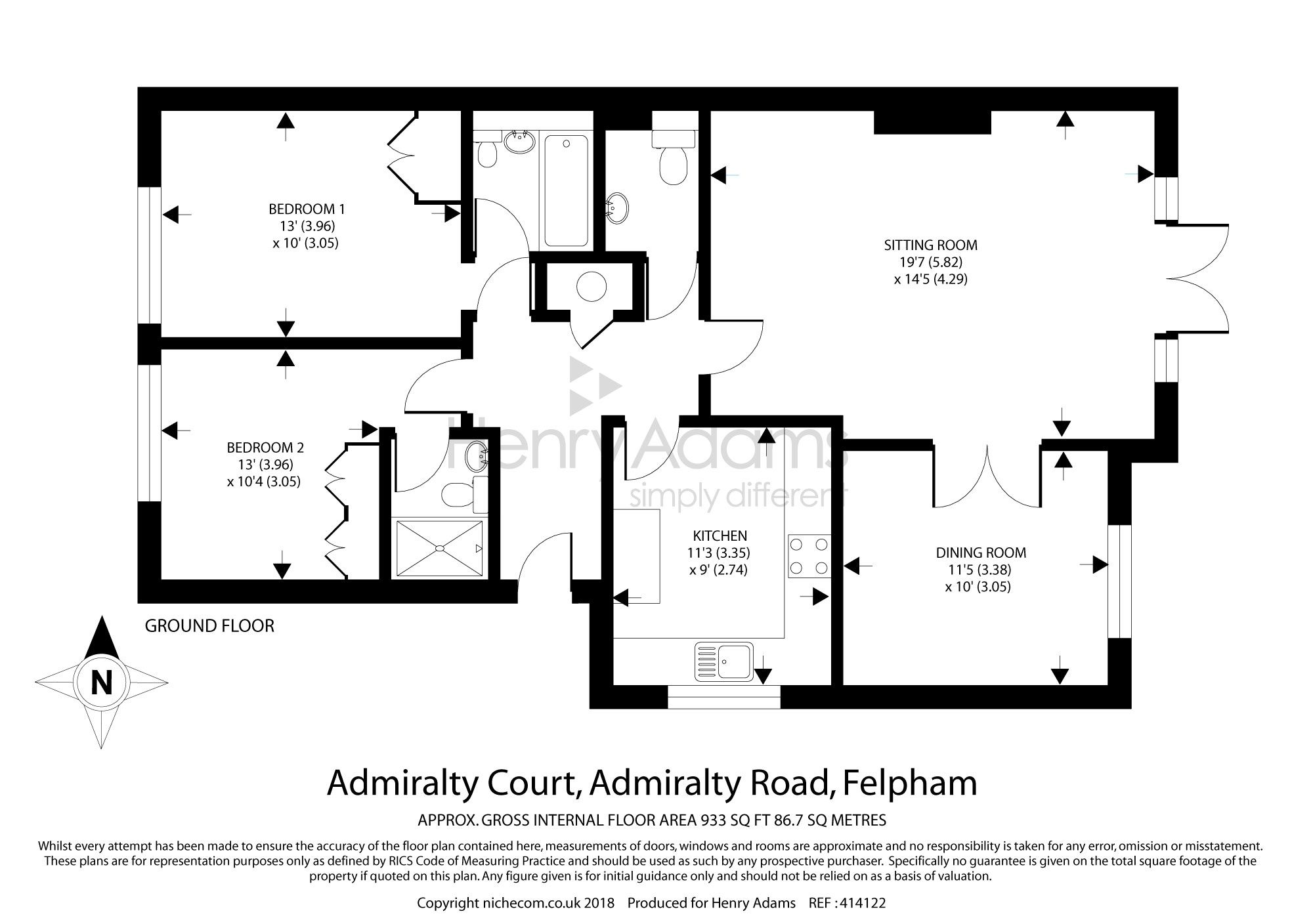 2 Bedrooms Flat for sale in Admiralty Court, Admiralty Gardens, Felpham, Bognor Regis PO22