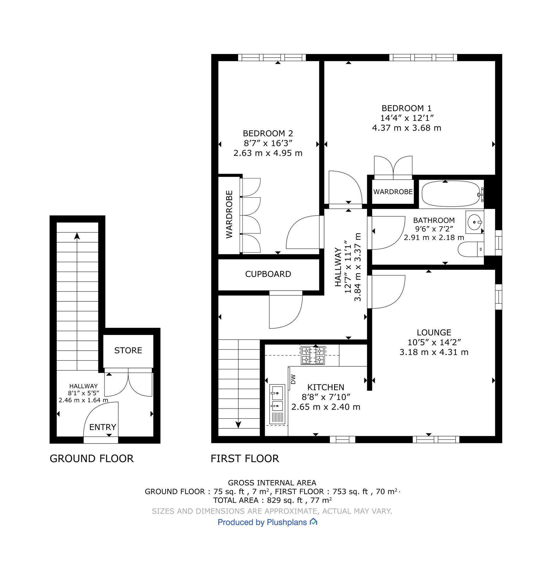 61A, Glasgow floorplan