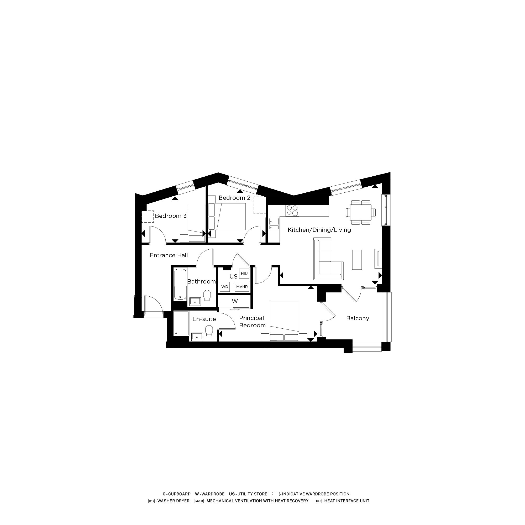Plot 228, Canalside Quarter, Oxfordshire floorplan