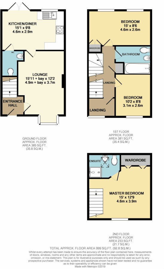 9, Masefield Drive, Earl Shilton floorplan