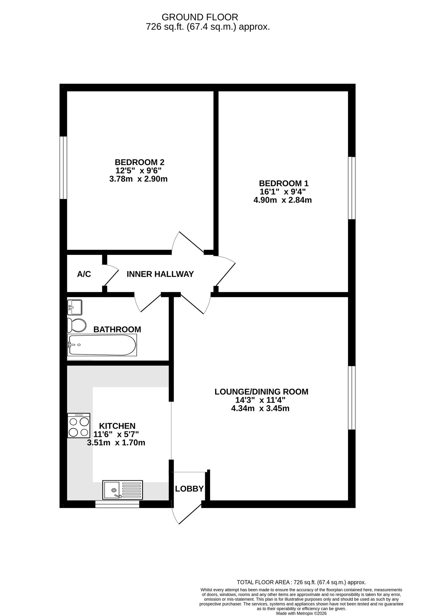 32, Kingswood Close, Camberley floorplan