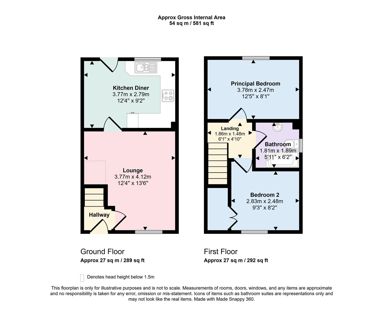 100, Penshurst Way, Nuneaton floorplan