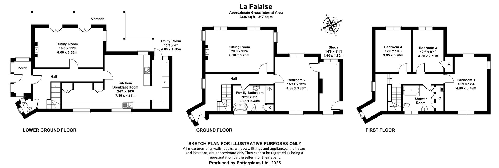 La Falaise, Undercliff Drive, St Lawrence floorplan